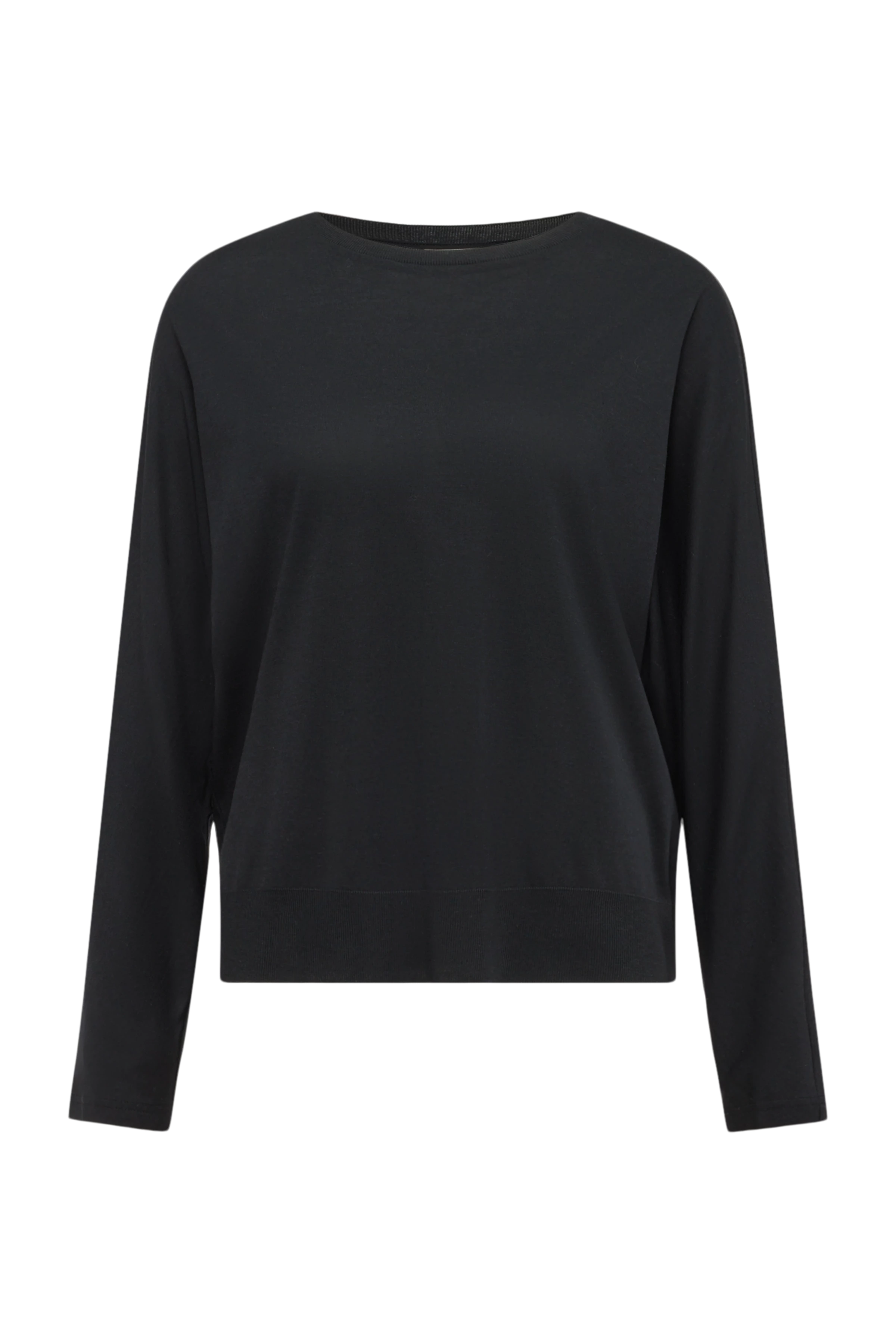 SOMEJA - Batwing long-sleeved top in lyocell-cotton blend - women - Natural Aluminium - Freisteller Frontansicht