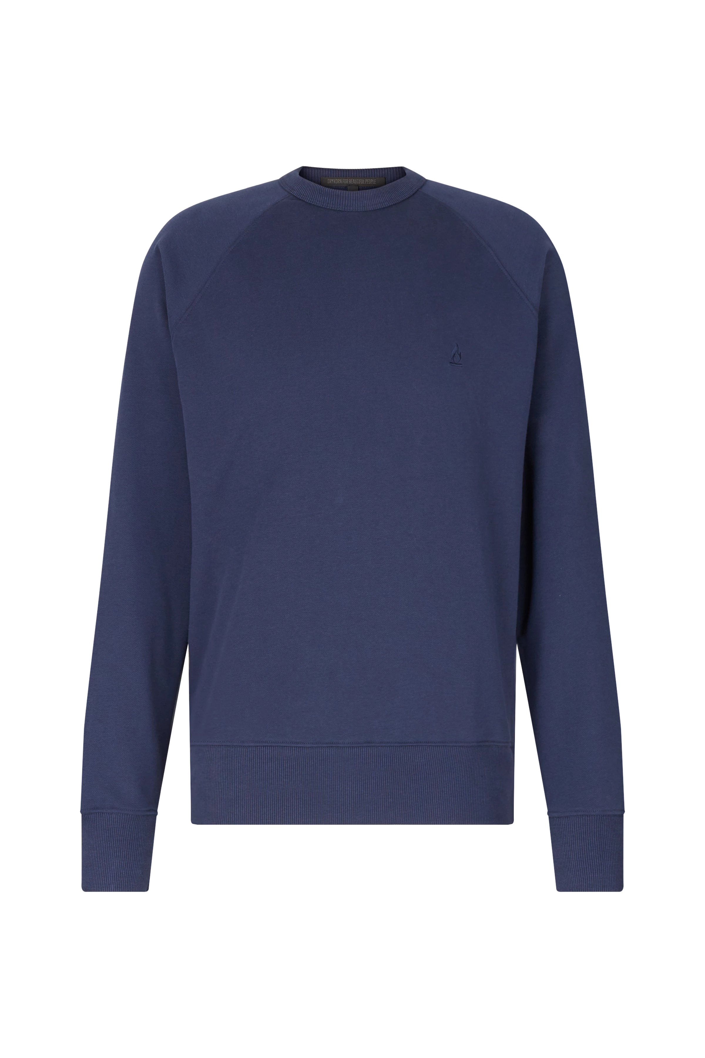 FLORENZ - Sweatshirt in gebrushtem French Terry - Herren - blau - Freisteller Frontansicht