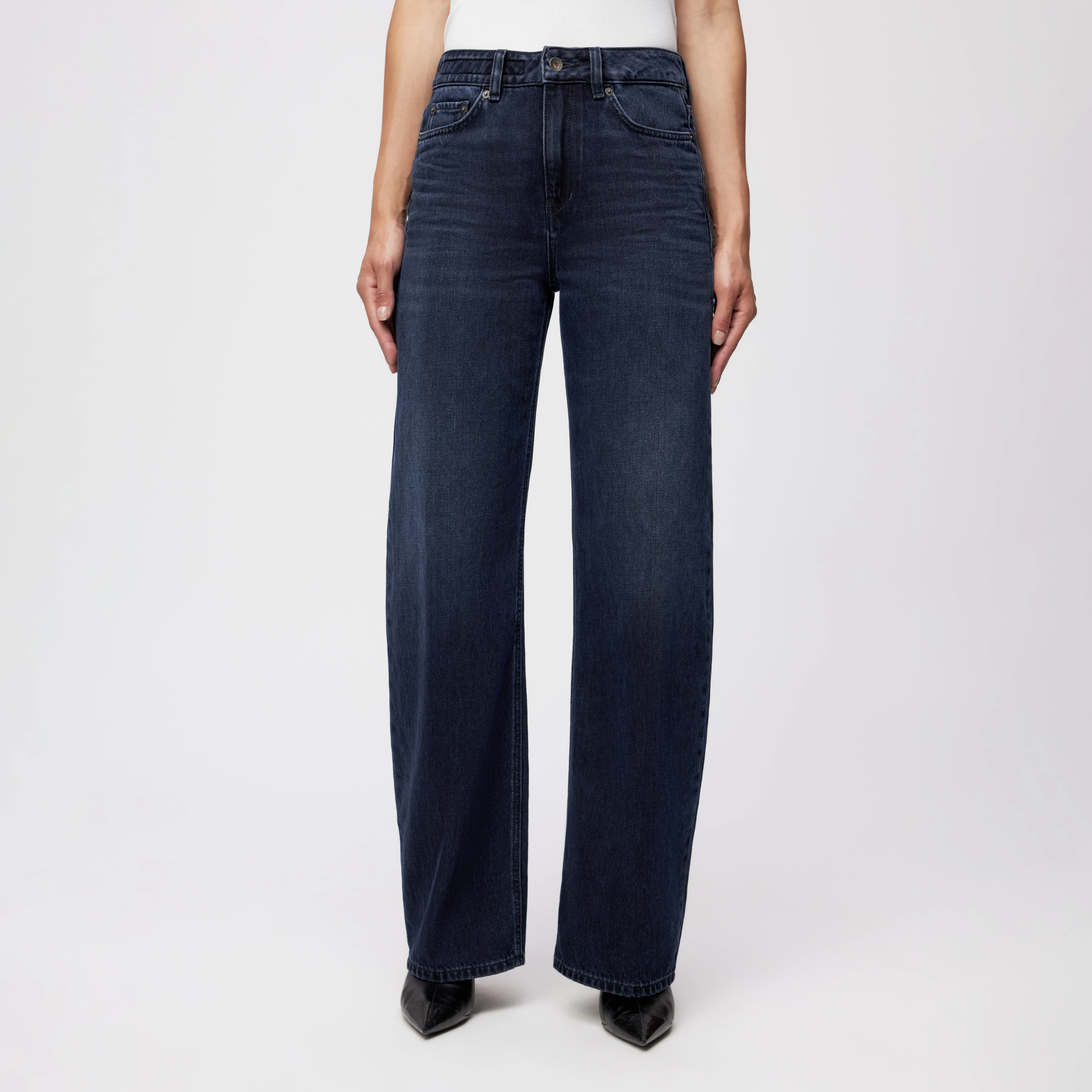 MEDLEY - Mid-Waist Jeans in Dark-Blue Denim - Damen - blau - Frontansicht