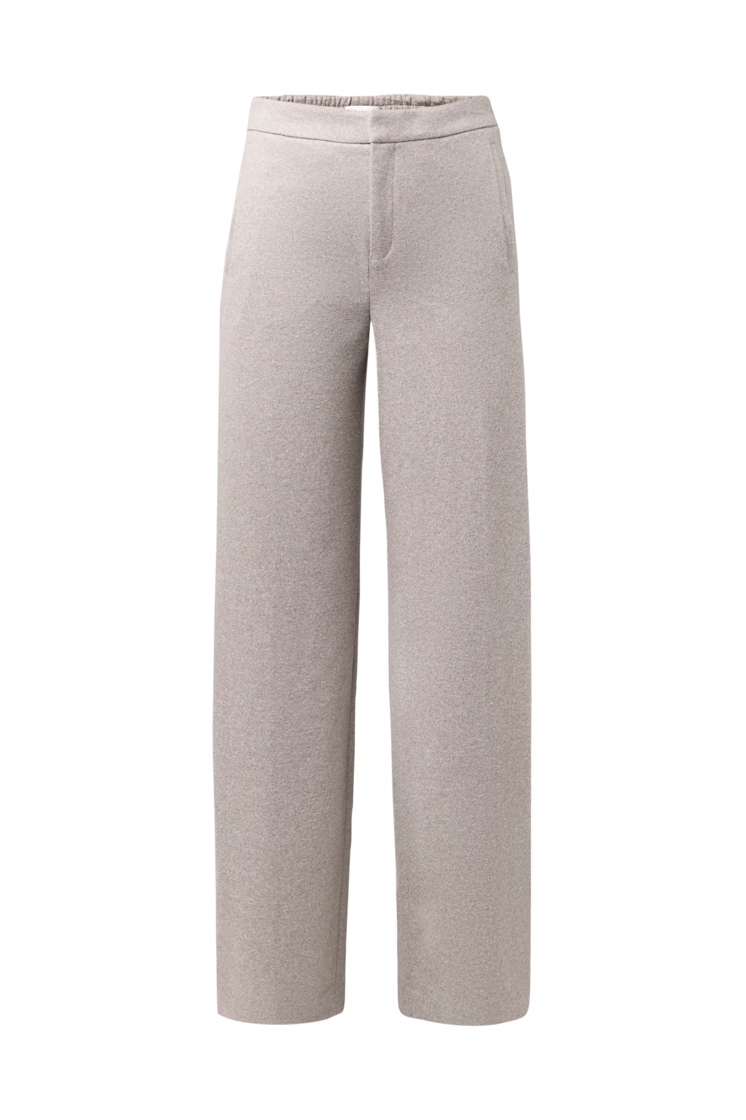 FAE_0 - Pantalon jersey coupe barrel-leg - women - beige - Freisteller Frontansicht