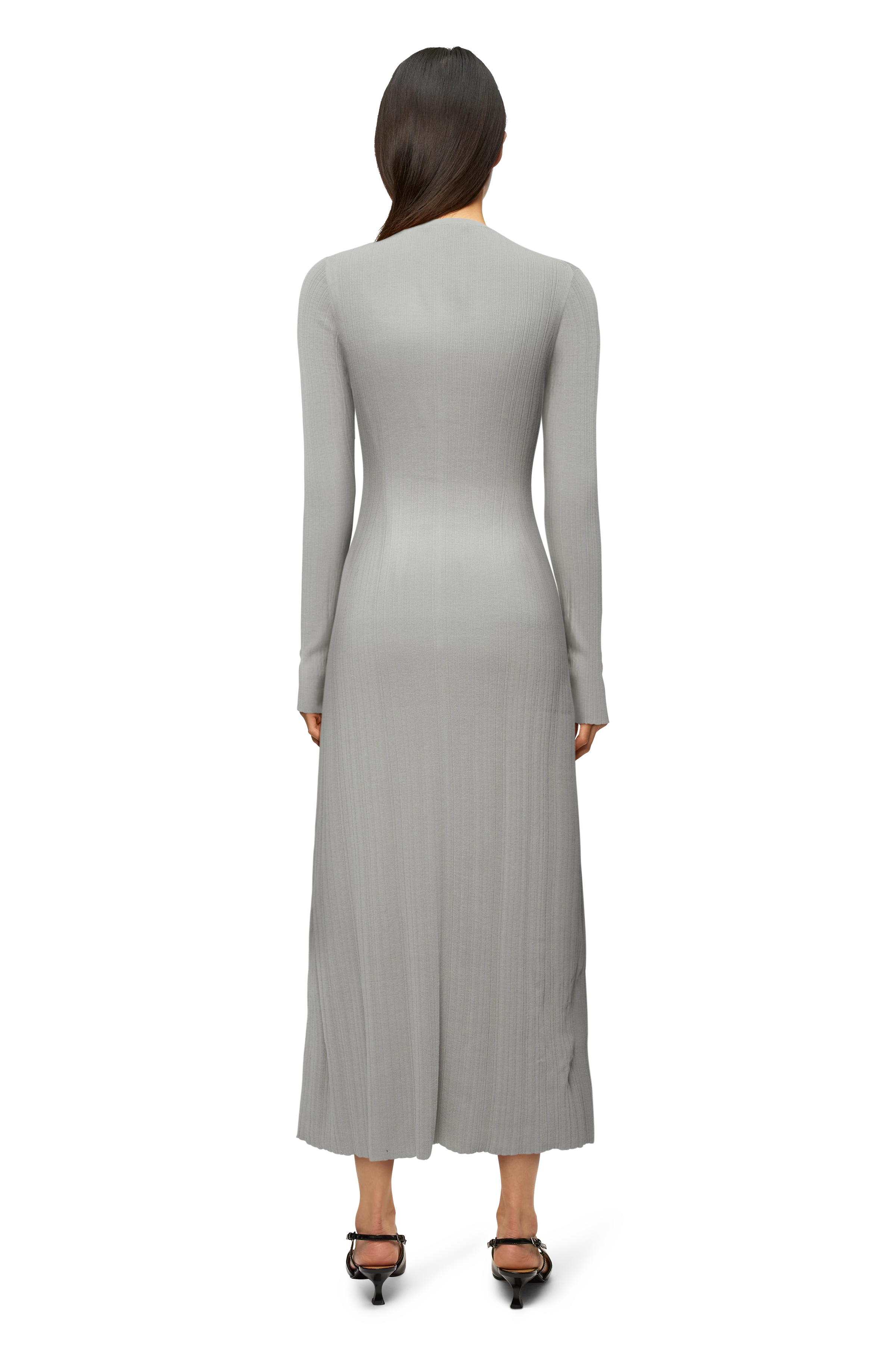 LIALE - Feminine knitted dress in cotton - women - beige - Rückansicht