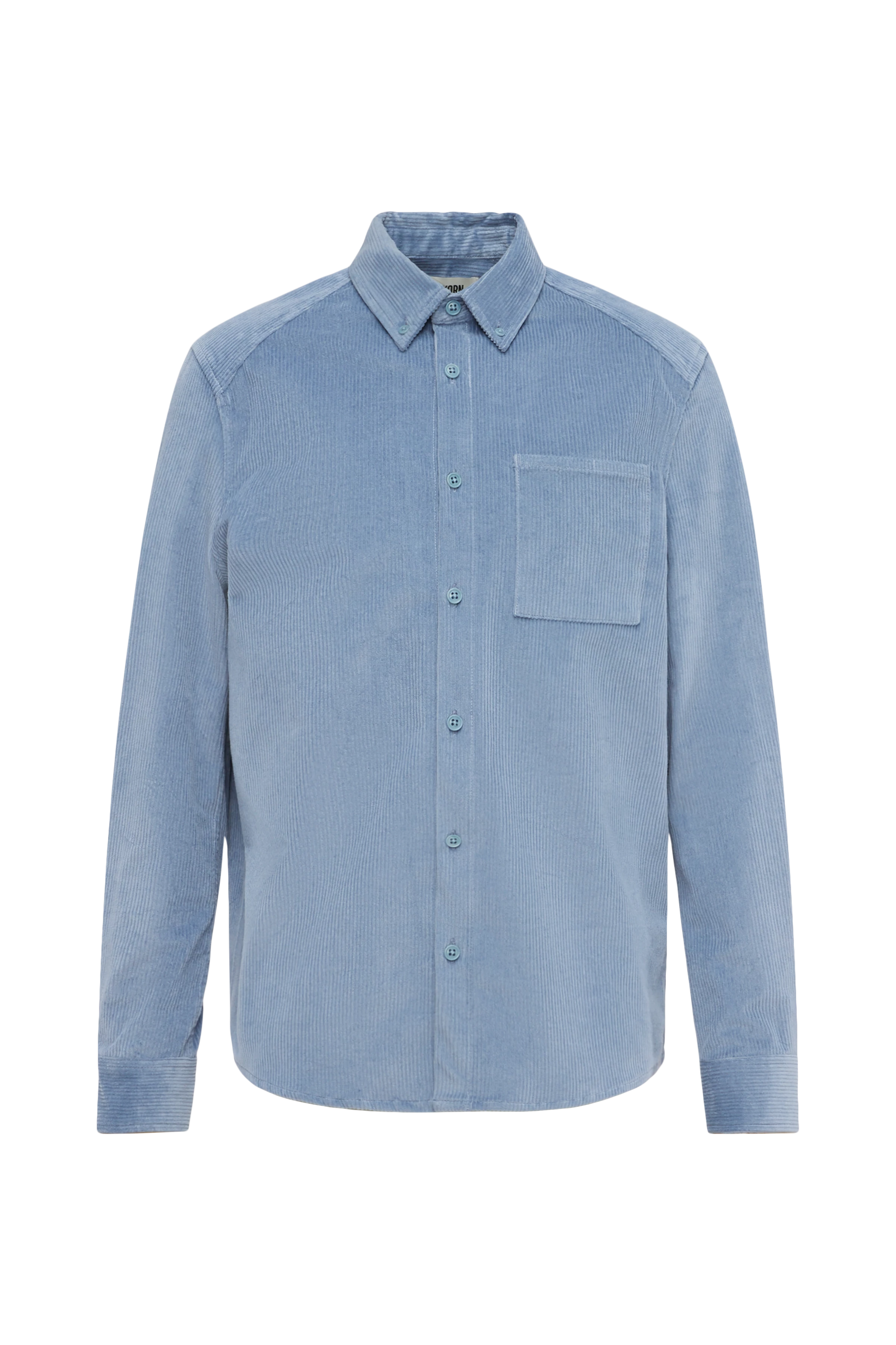 LIET_3 - Button-down shirt in cotton corduroy - men - blue - Freisteller Frontansicht