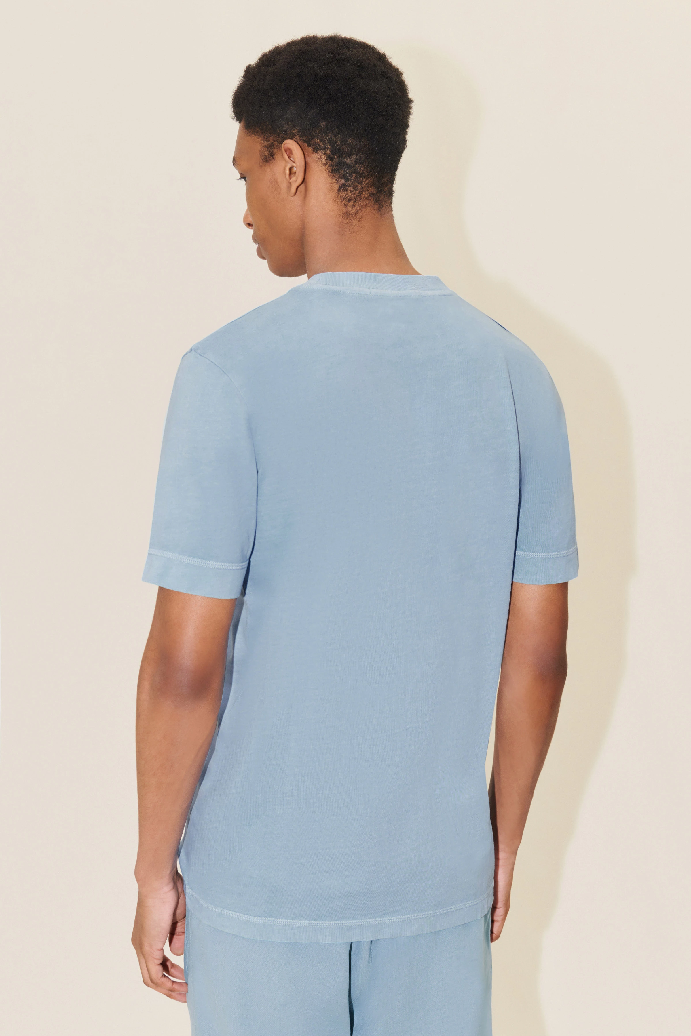 RAPHAEL - T-Shirt in weichem Jersey - Herren - blau - Rückansicht