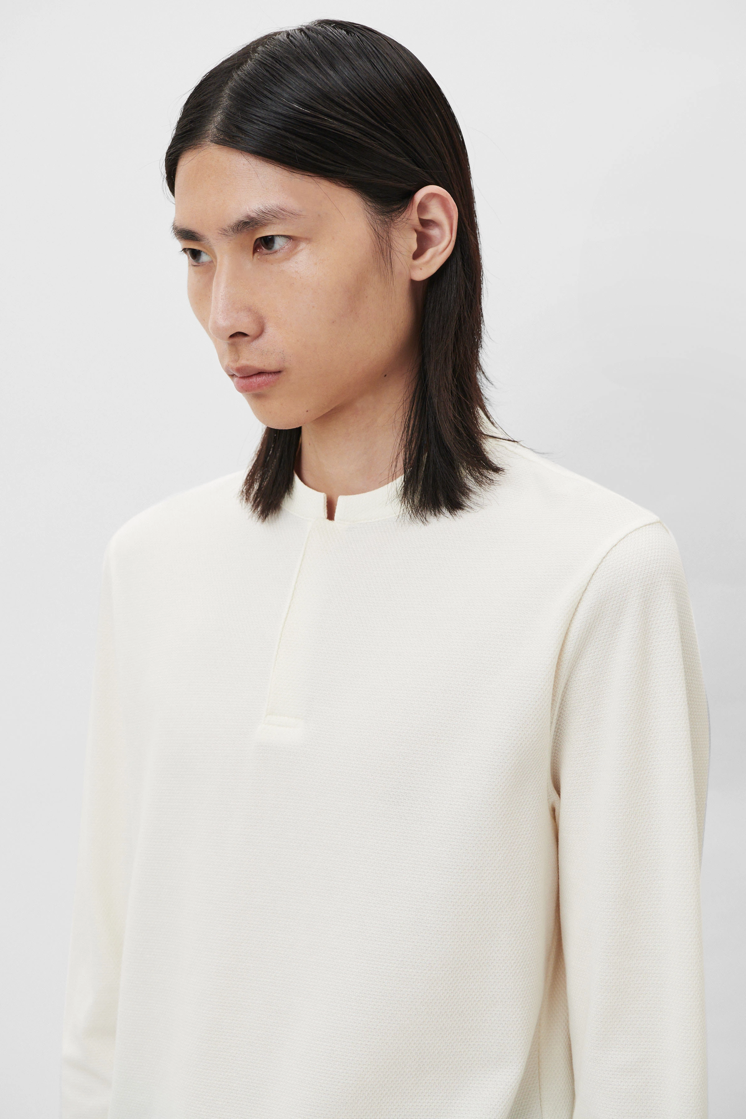 KENO - Longsleeve aus Baumwoll-Mix - Herren - off white - Frontansicht