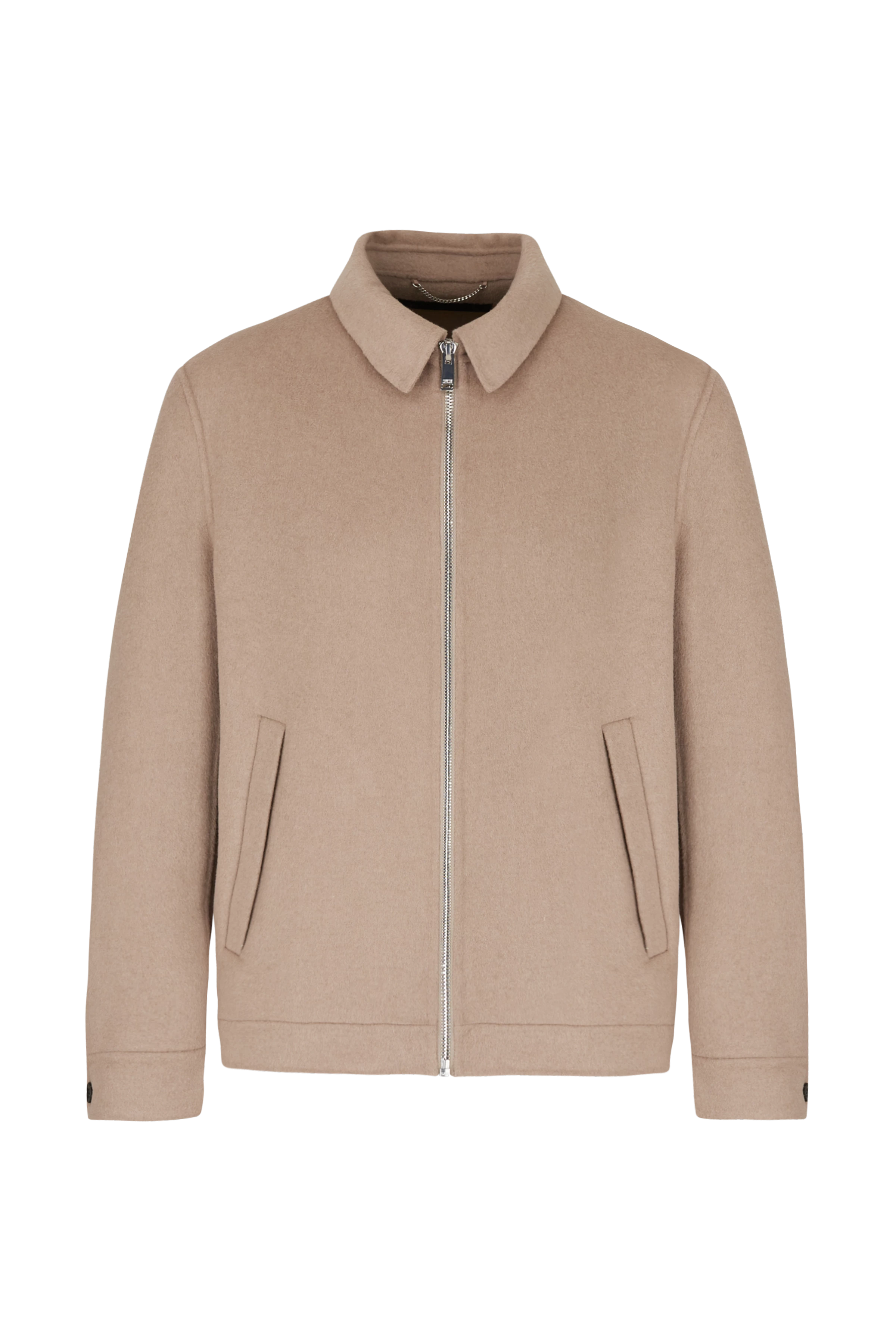RIKKA - Blouson jacket in wool blend - men - beige - Freisteller Frontansicht