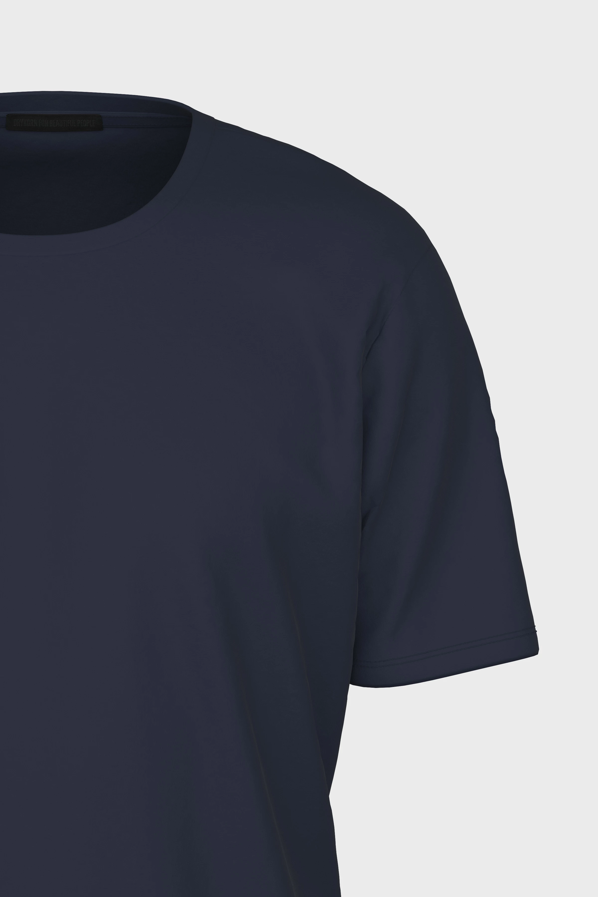 CARLO - regular fit t-shirt van katoen - heren - blauw - Freisteller Detailansicht