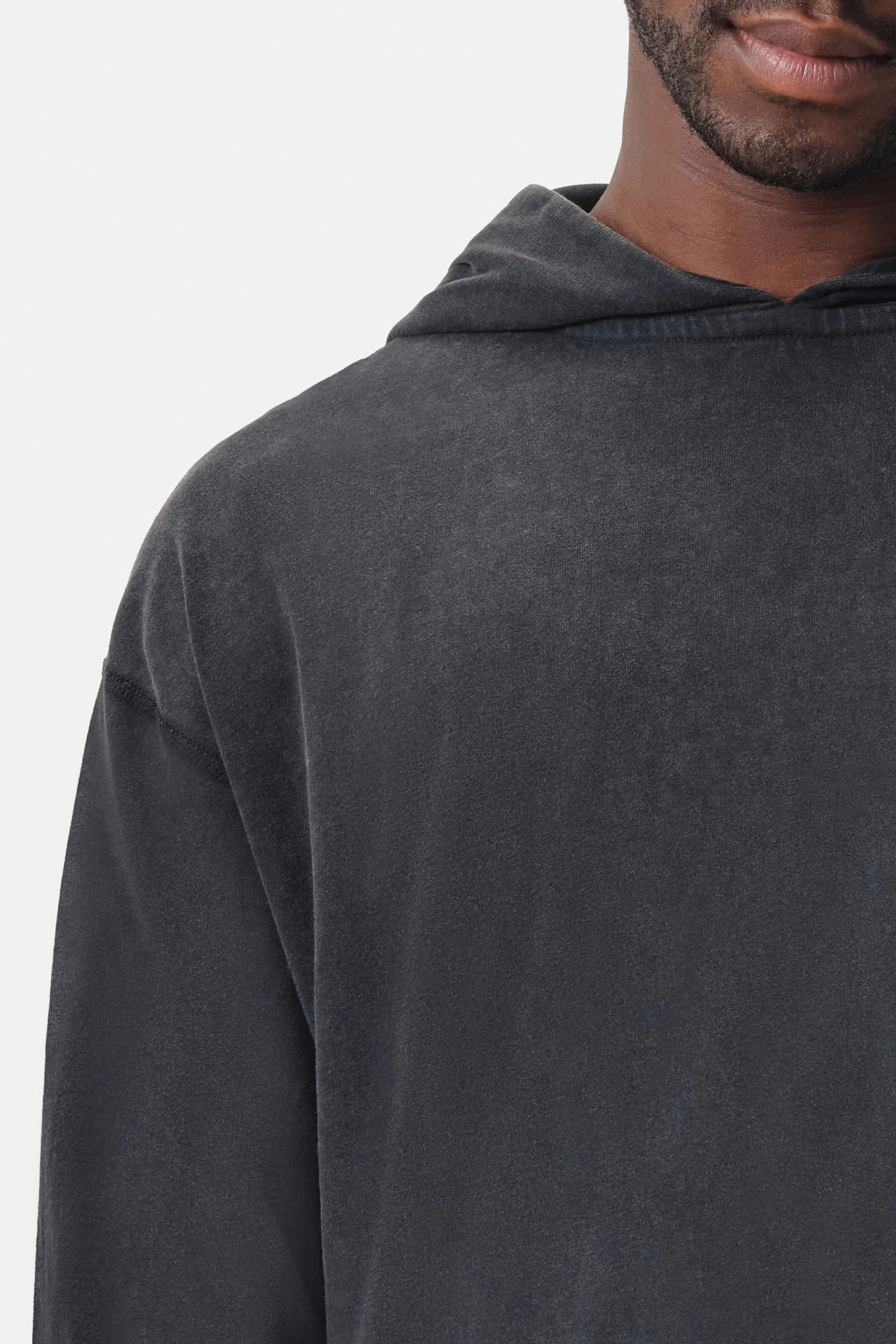 MILAV - Hoodie in gewaschener Optik - Herren - grau - Seitenansicht