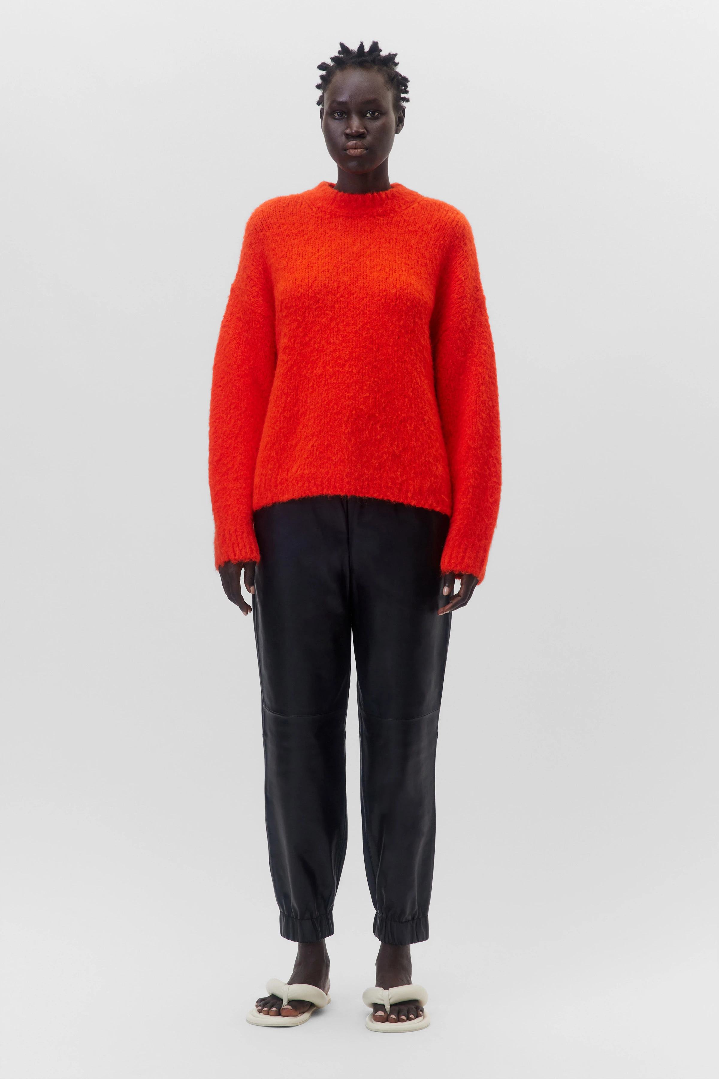 RAMEA - Sweater in alpaca blend - women - orange - Ganzkörper-Frontansicht