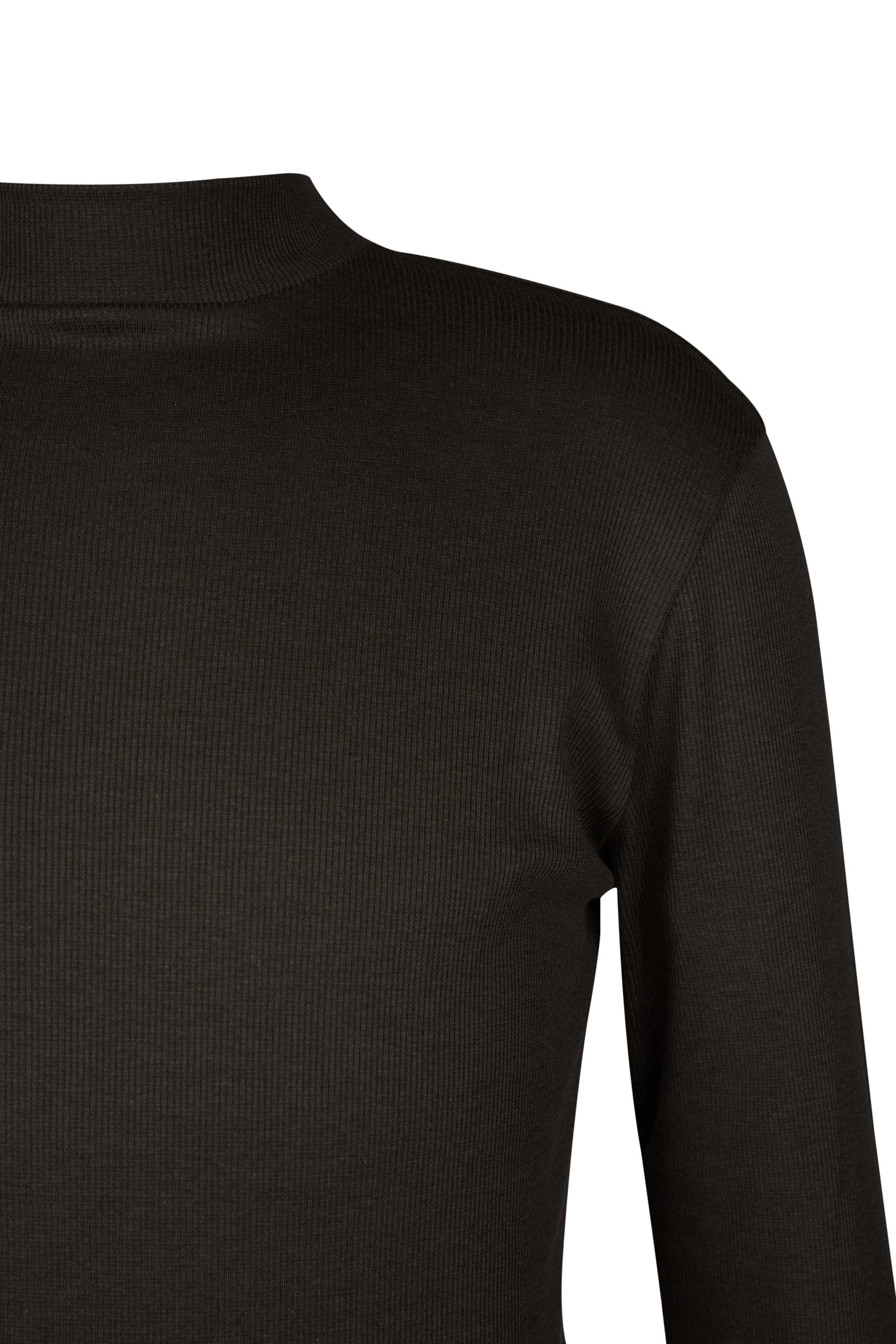 MORITZ - longsleeve in fine rib in lyocell-mix - men - green - Freisteller Detailansicht