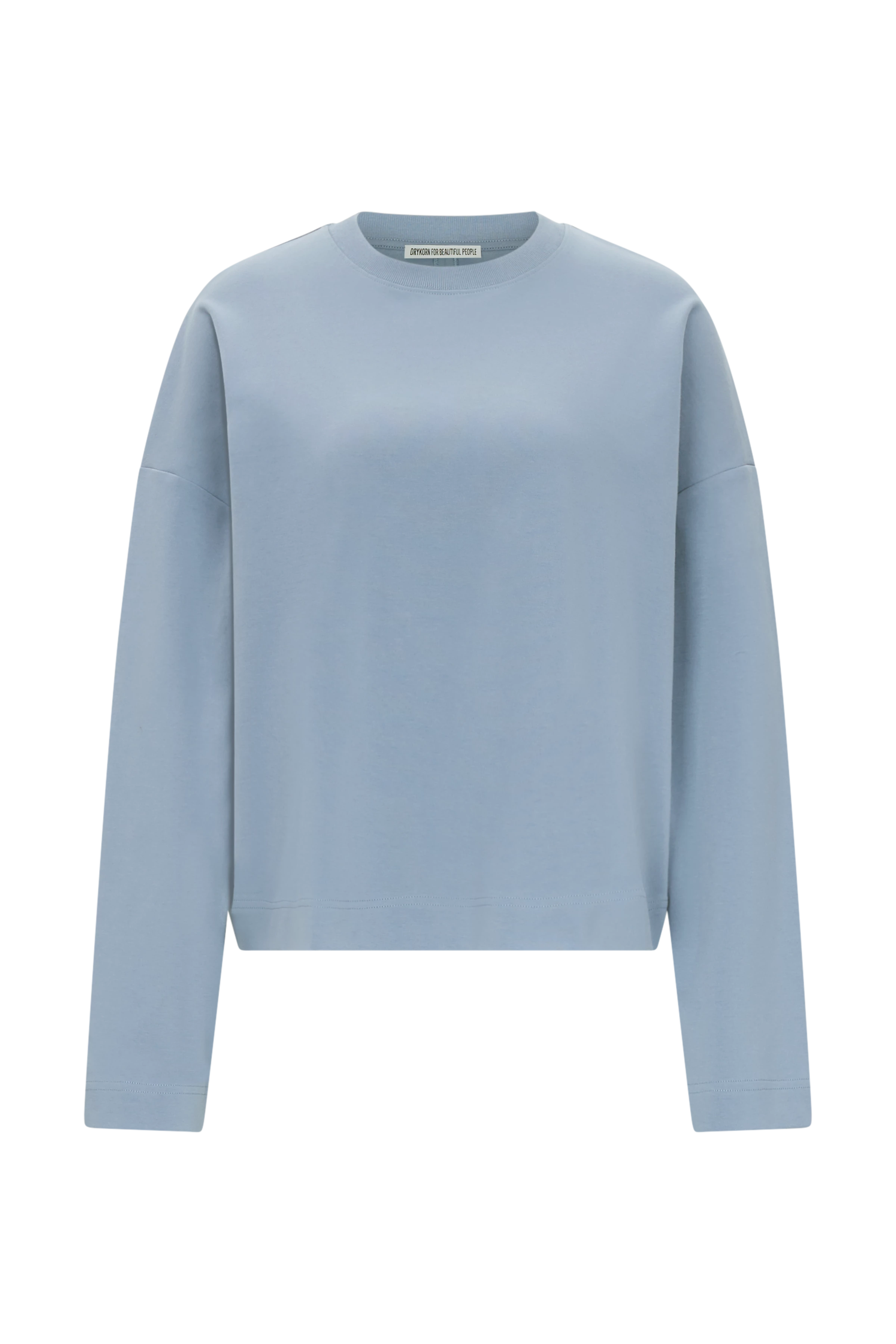 VASSANI - sweatshirt with round neck in soft organic cotton - women - blue - Freisteller Frontansicht