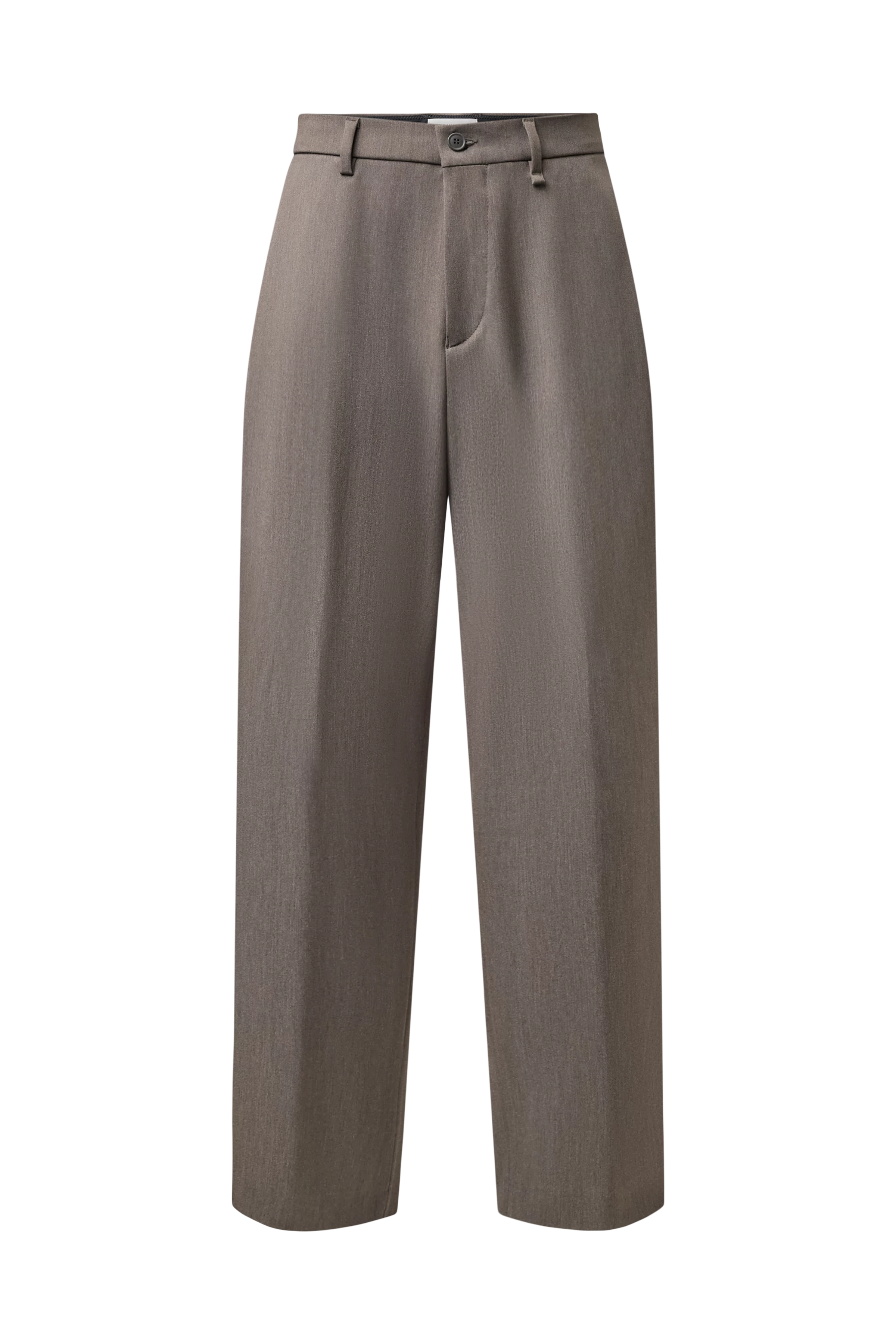 WYACO - Classic relaxed fit trousers in glossy satin - men - brown - Freisteller Frontansicht