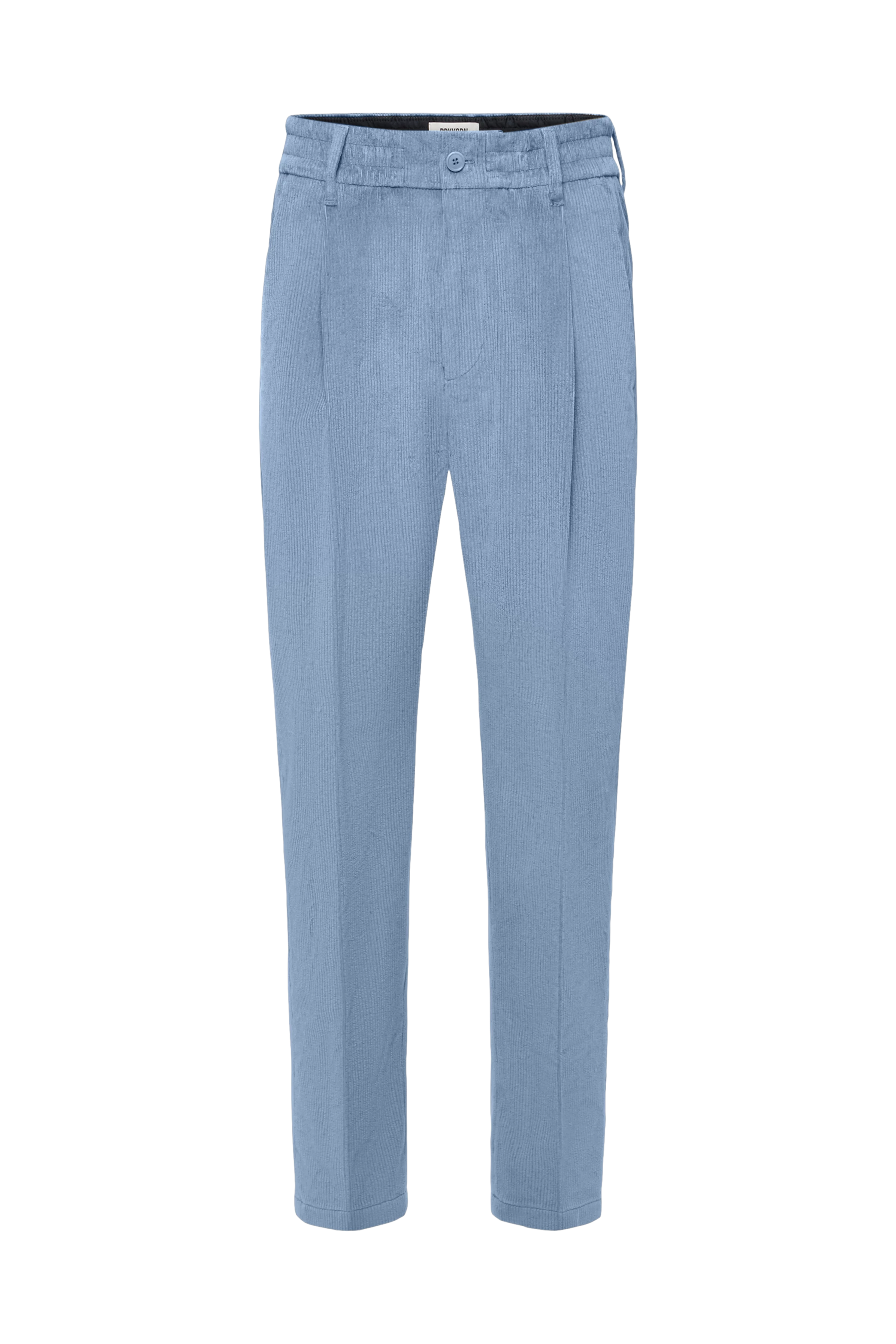 CHASY - Casual trousers with pleats in cotton corduroy - men - blue - Freisteller Frontansicht