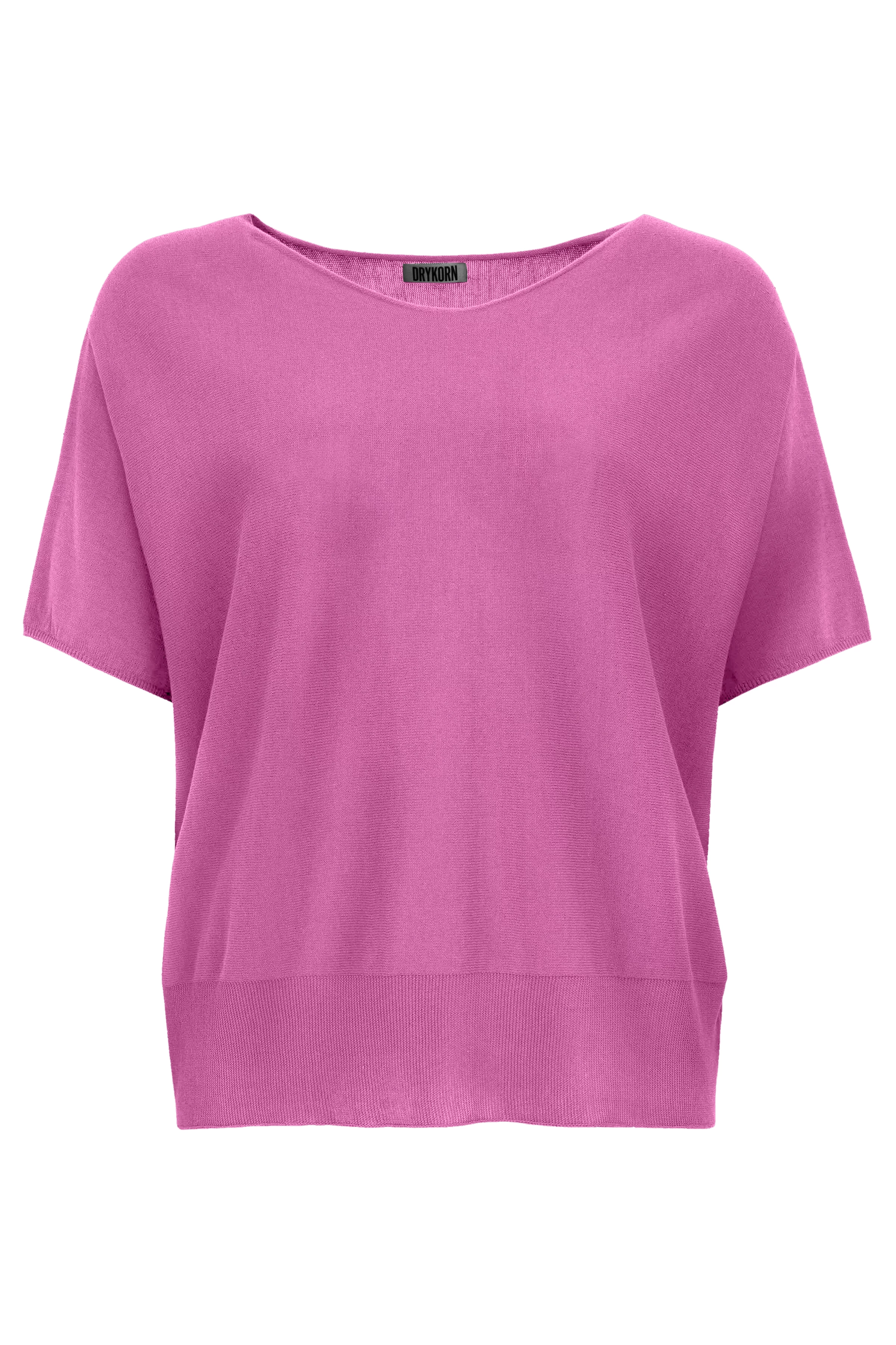 SOMELI - Strick T-Shirt aus reiner Baumwolle - Damen - rosa - Freisteller Frontansicht