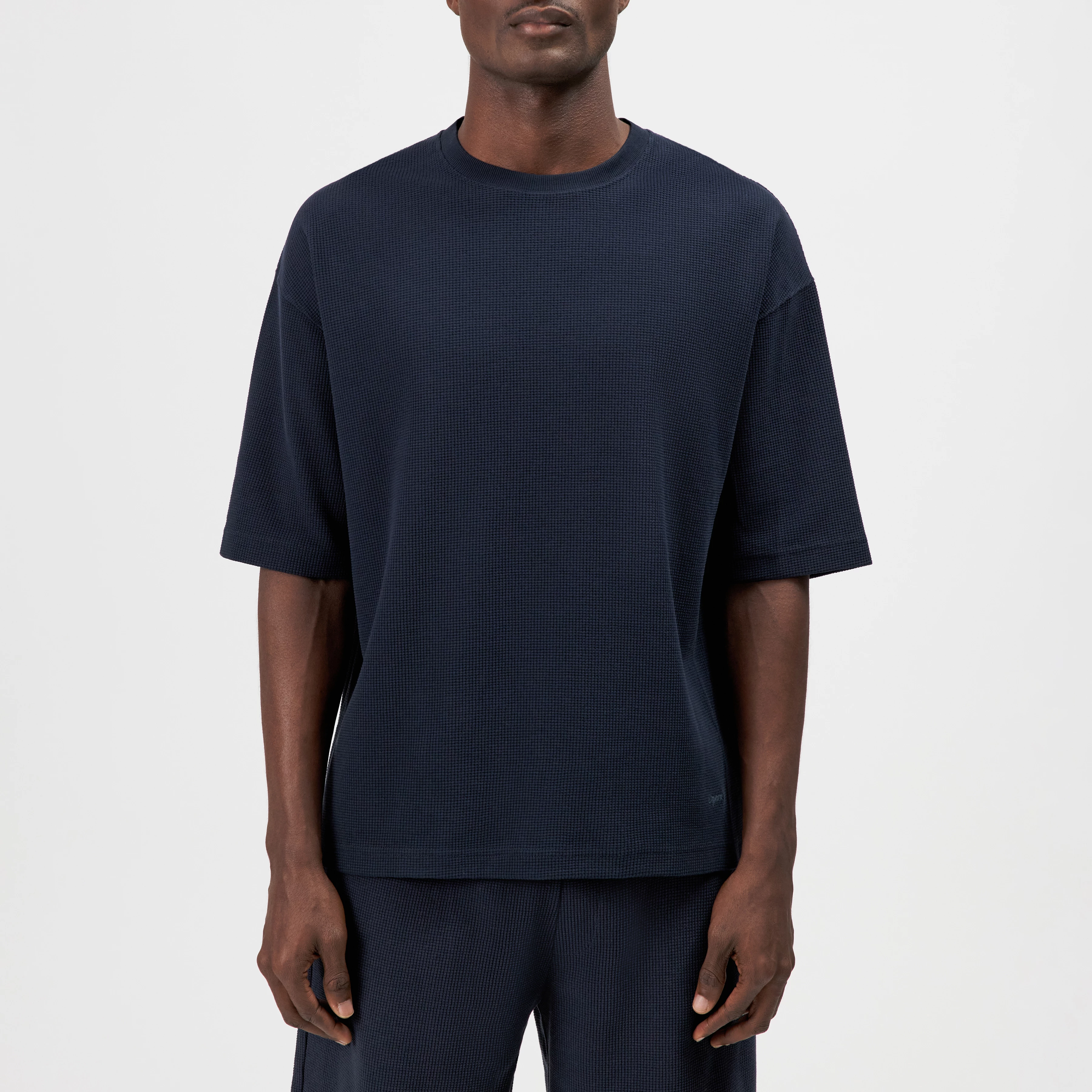 MATEGON_2 - Relaxed fit T-shirt in heavy jersey fabric - men - blue - Frontansicht