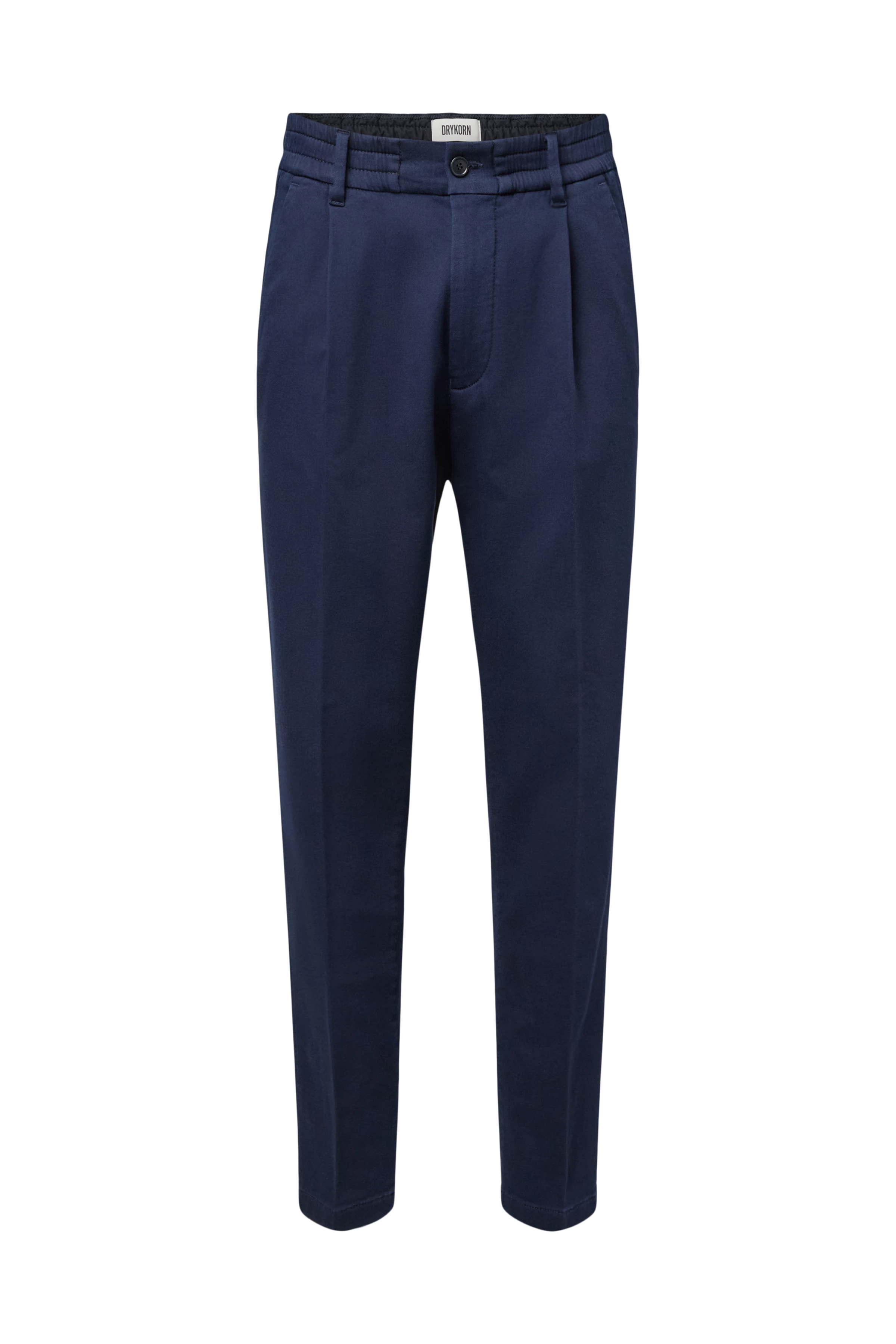 CHASY - Casual trousers with pleats in cotton viscose blend - men - blue - Freisteller Frontansicht