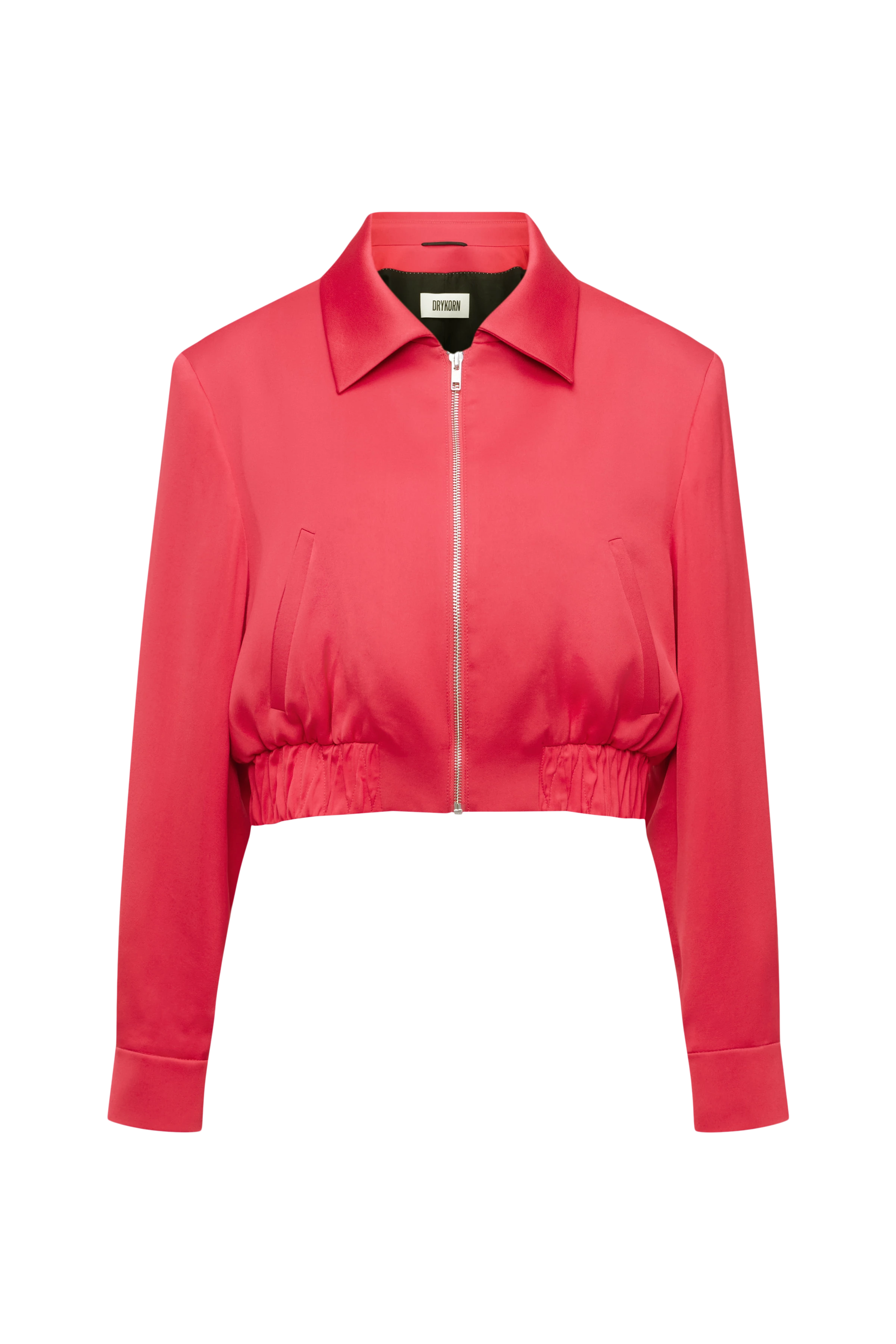 RADWAY - Blouson court en satin - women - rouge - Freisteller Frontansicht