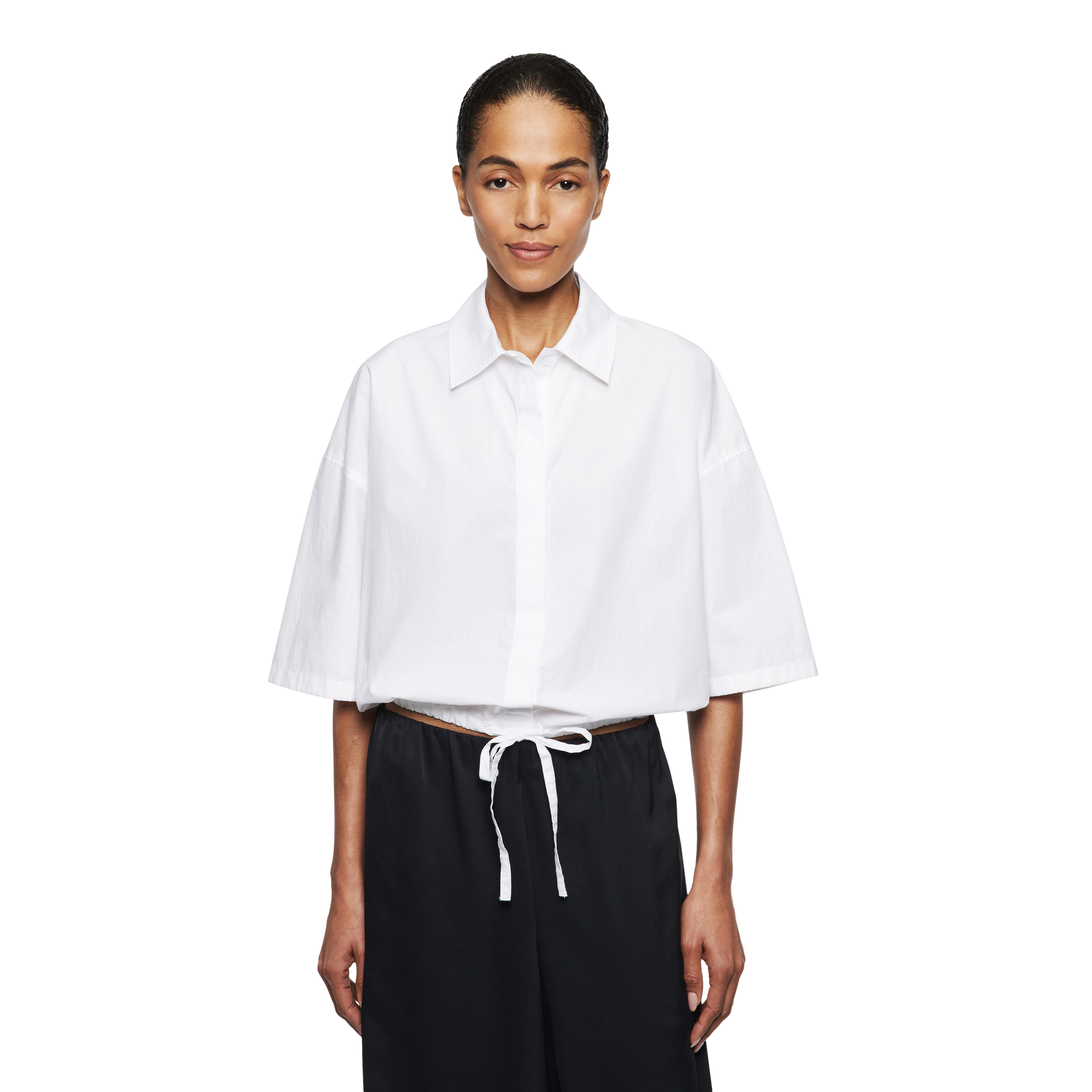 LAINAY - Shirt blouse in poplin - women - white - Frontansicht