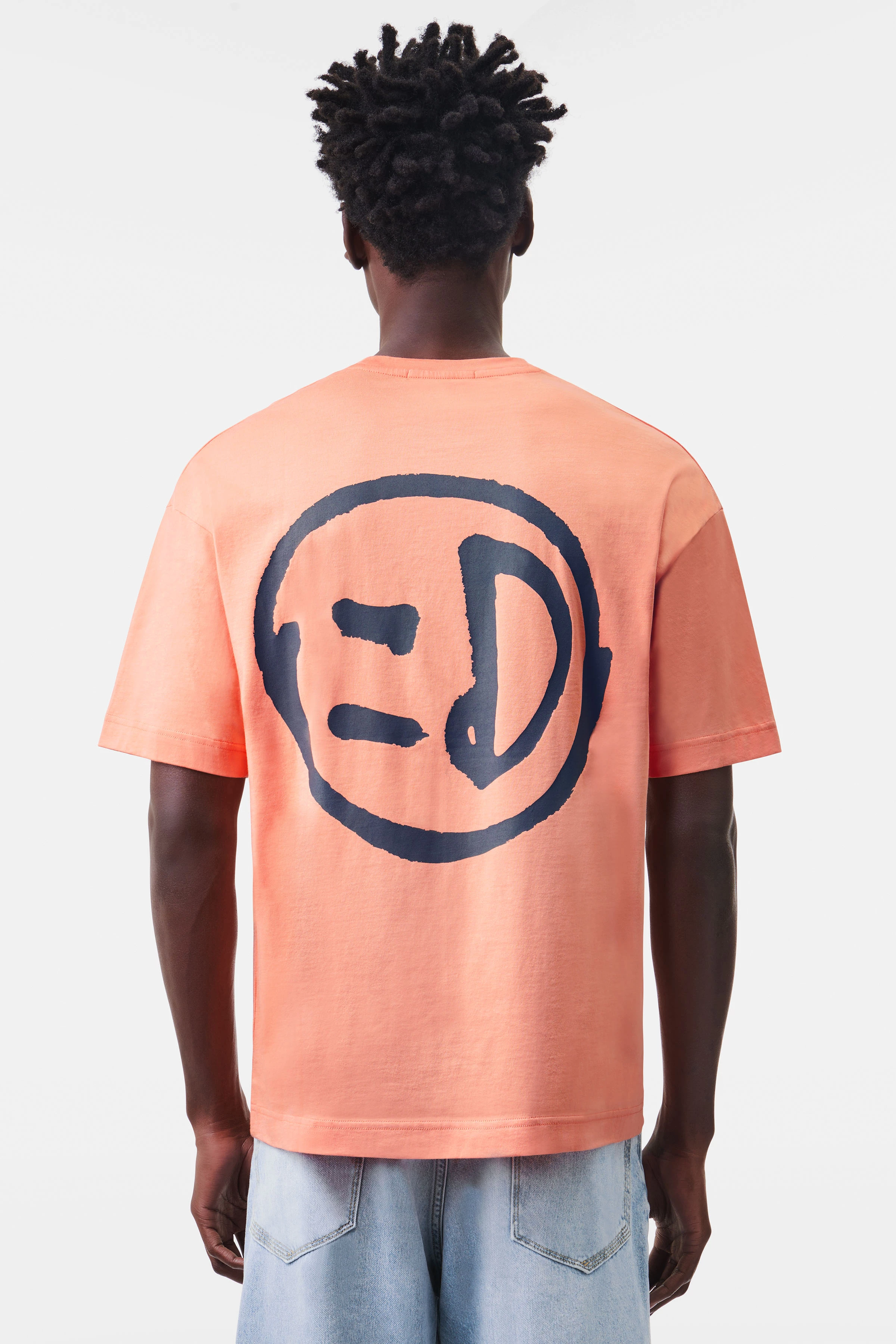 ANAYO_GD - relaxed fit t-shirt in cotton jersey - men - orange - Rückansicht