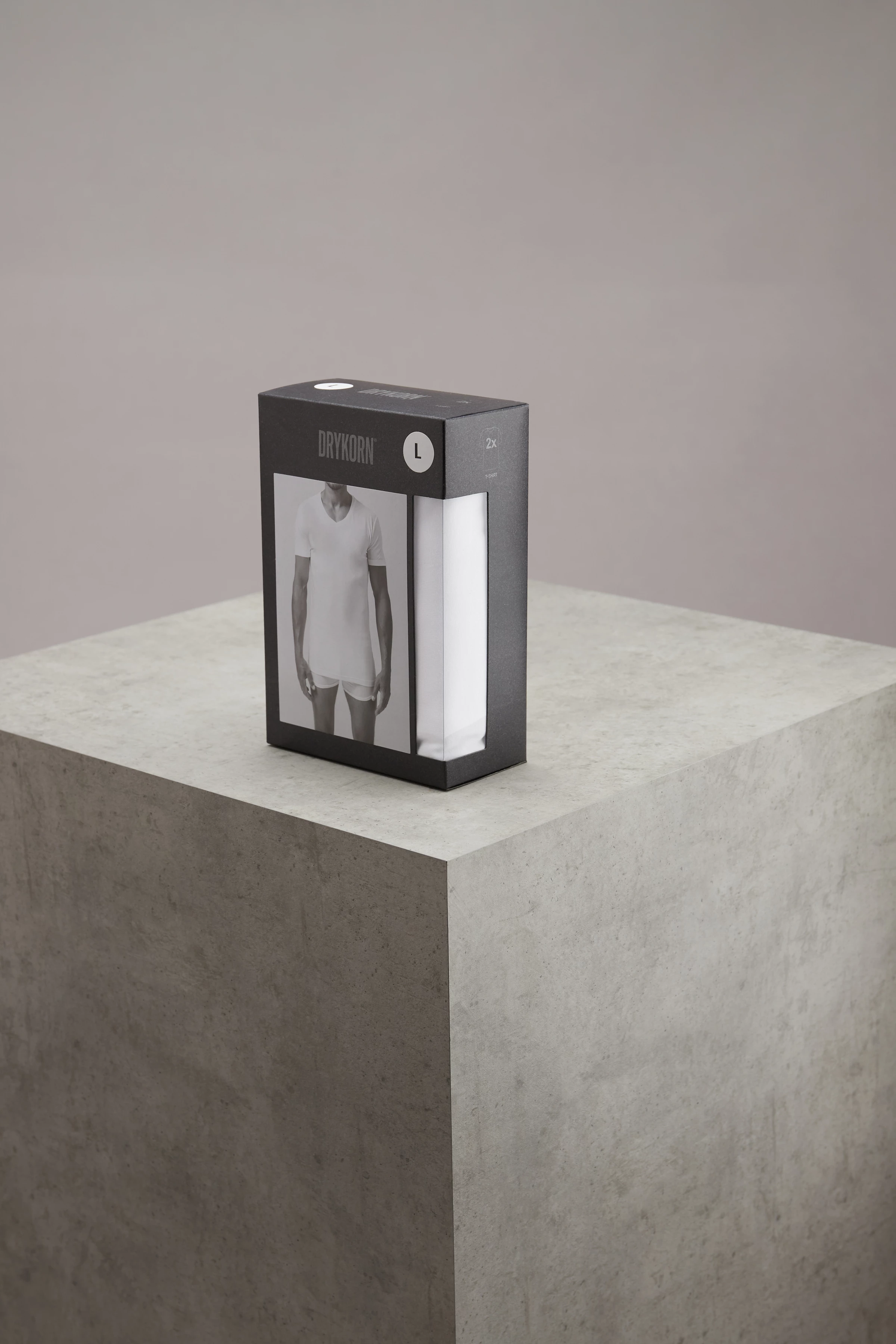 CARIS_2 - 2er-Pack Basic T-Shirt - Herren - weiß - Detailansicht am Model