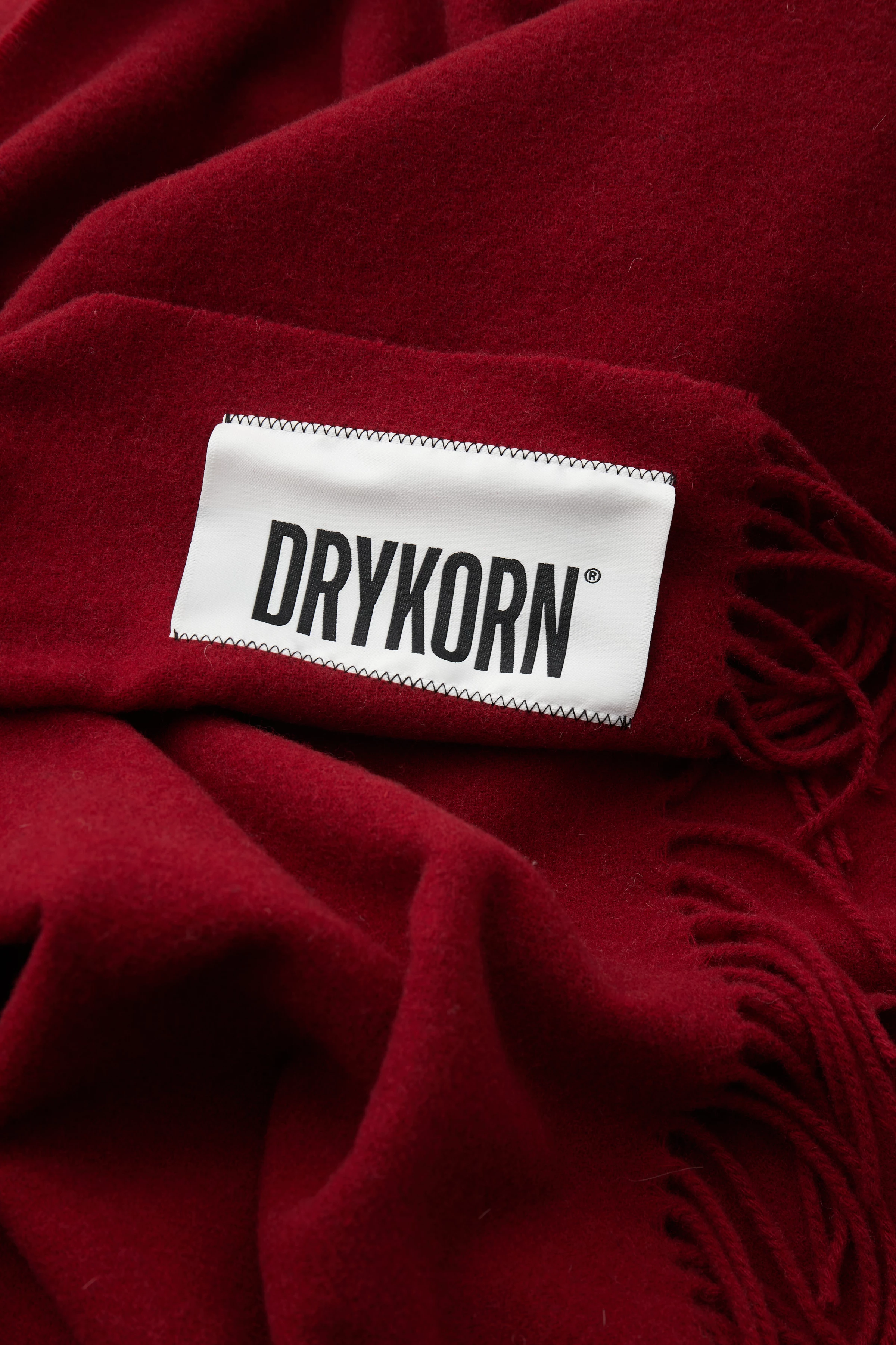 GAZE - Schal in reiner Wolle - Unisex - rot - Freisteller Rückansicht