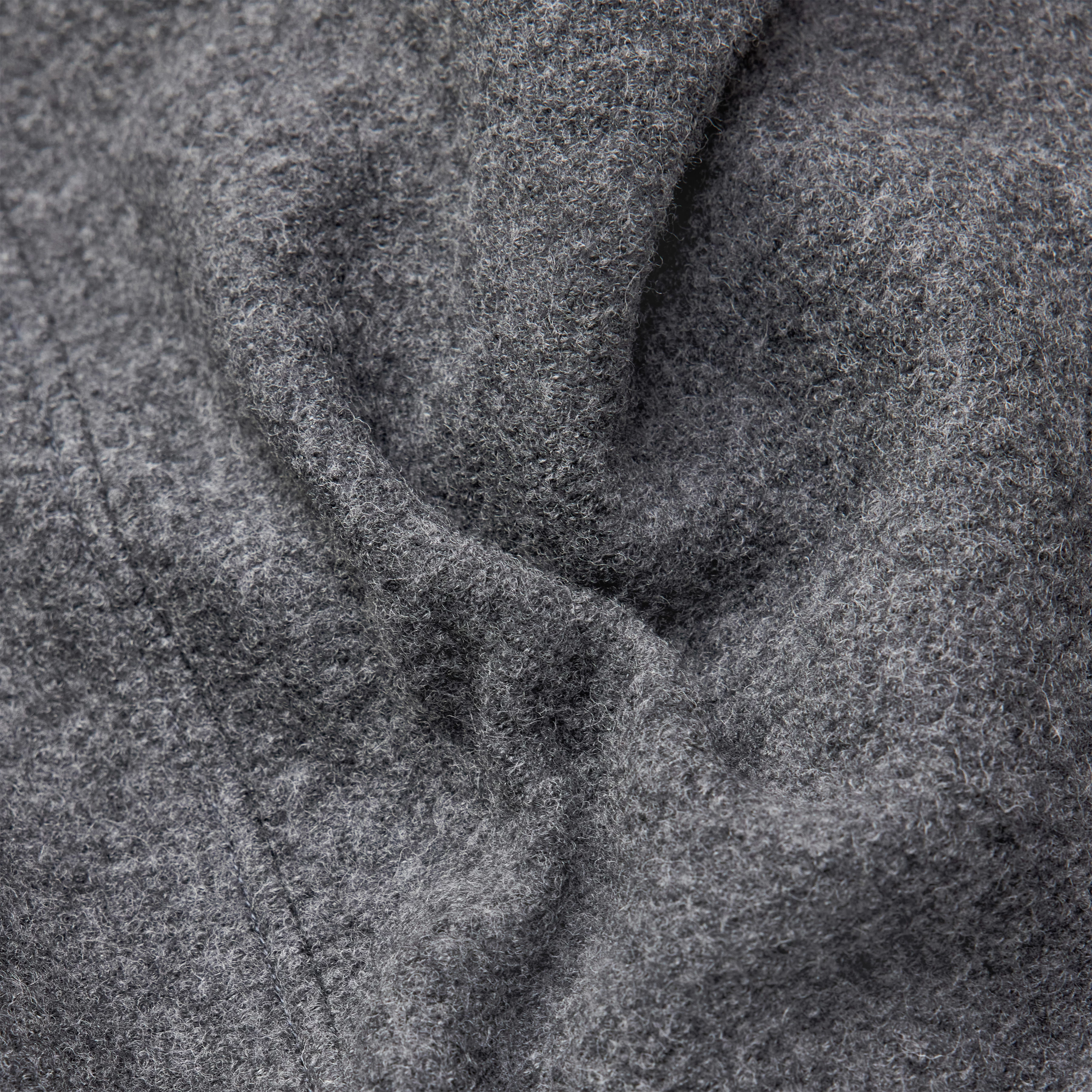 NAUKANO - Mantel mit Kapuze in Wolle - Herren - grau - Materialbild (B2C)