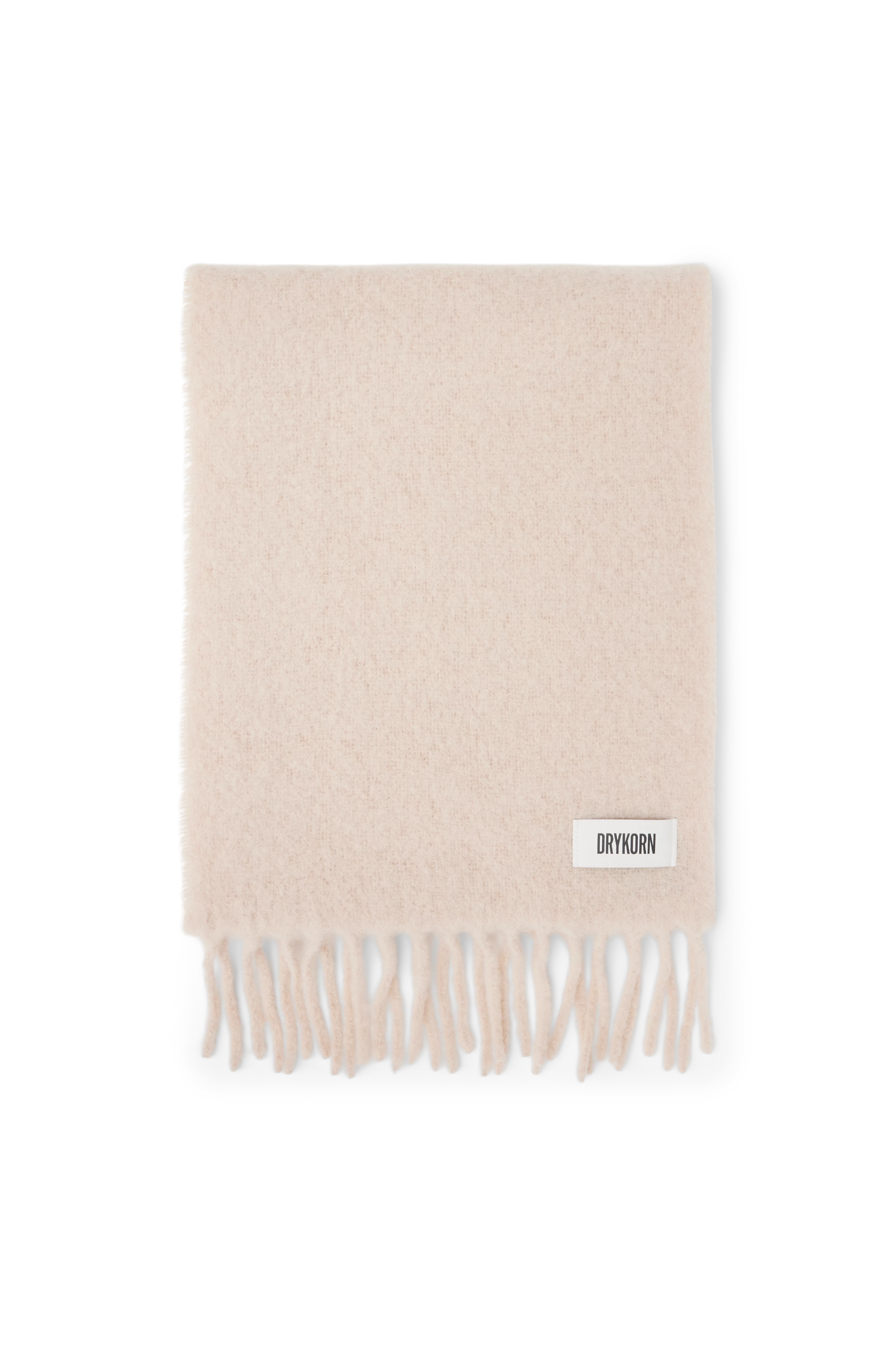 KASAY_2 - Schal in flauschigen Alpaka-Mix - Unisex - beige - Freisteller Frontansicht
