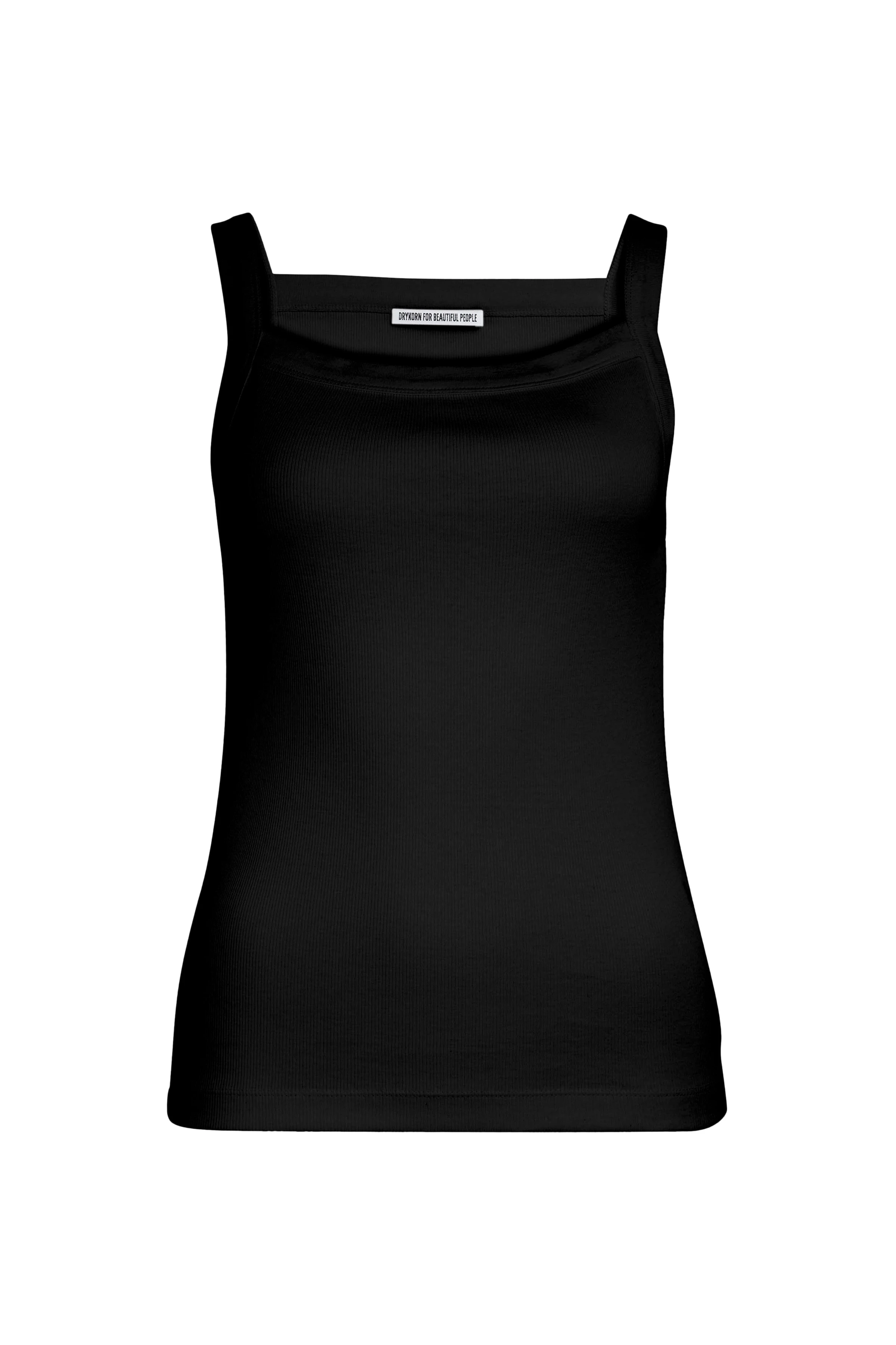 ANETI - Top aus reiner Baumwolle - Damen - schwarz - Freisteller Frontansicht