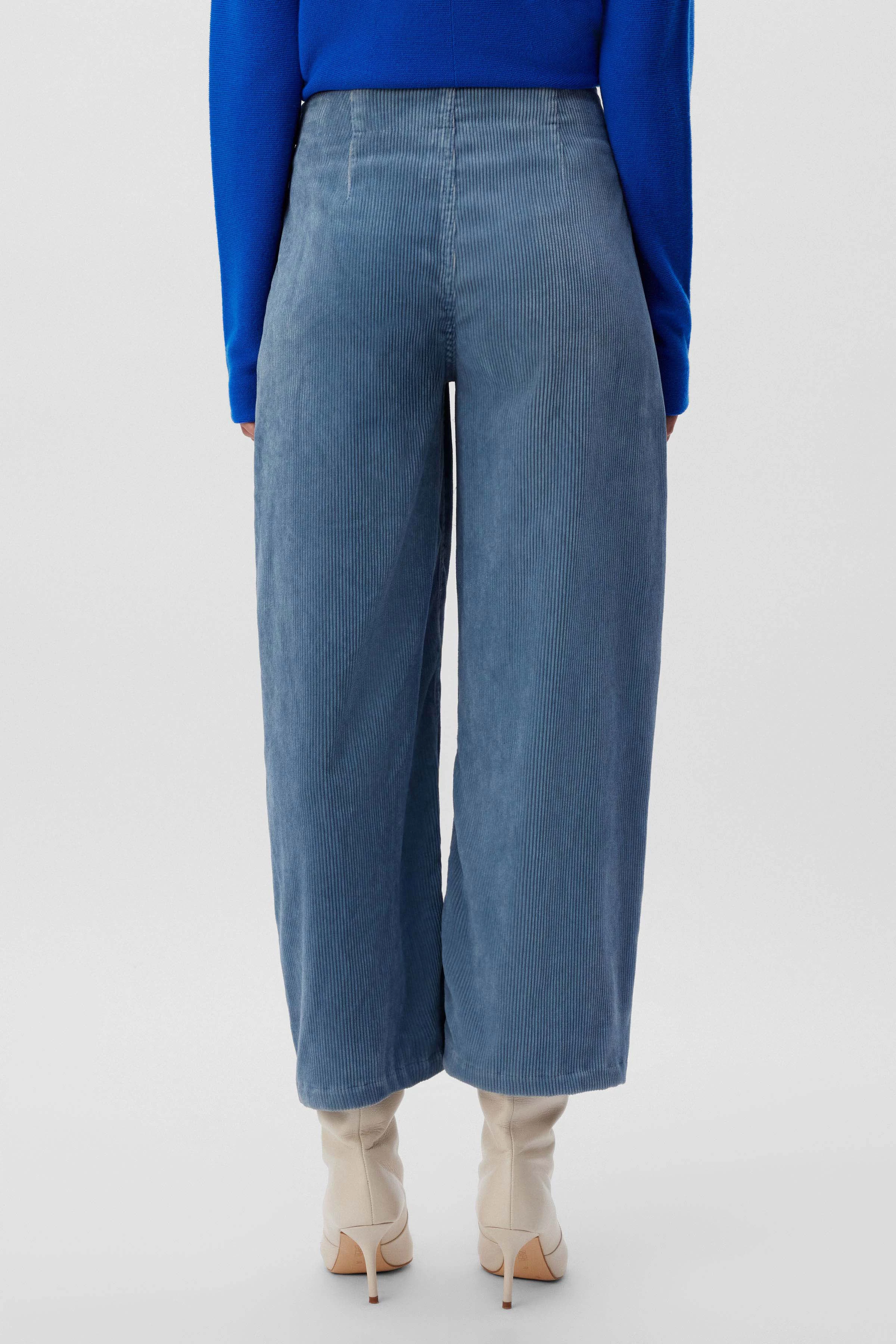 SEAL - corduroy broek met pijp - dames - blauw - Rückansicht