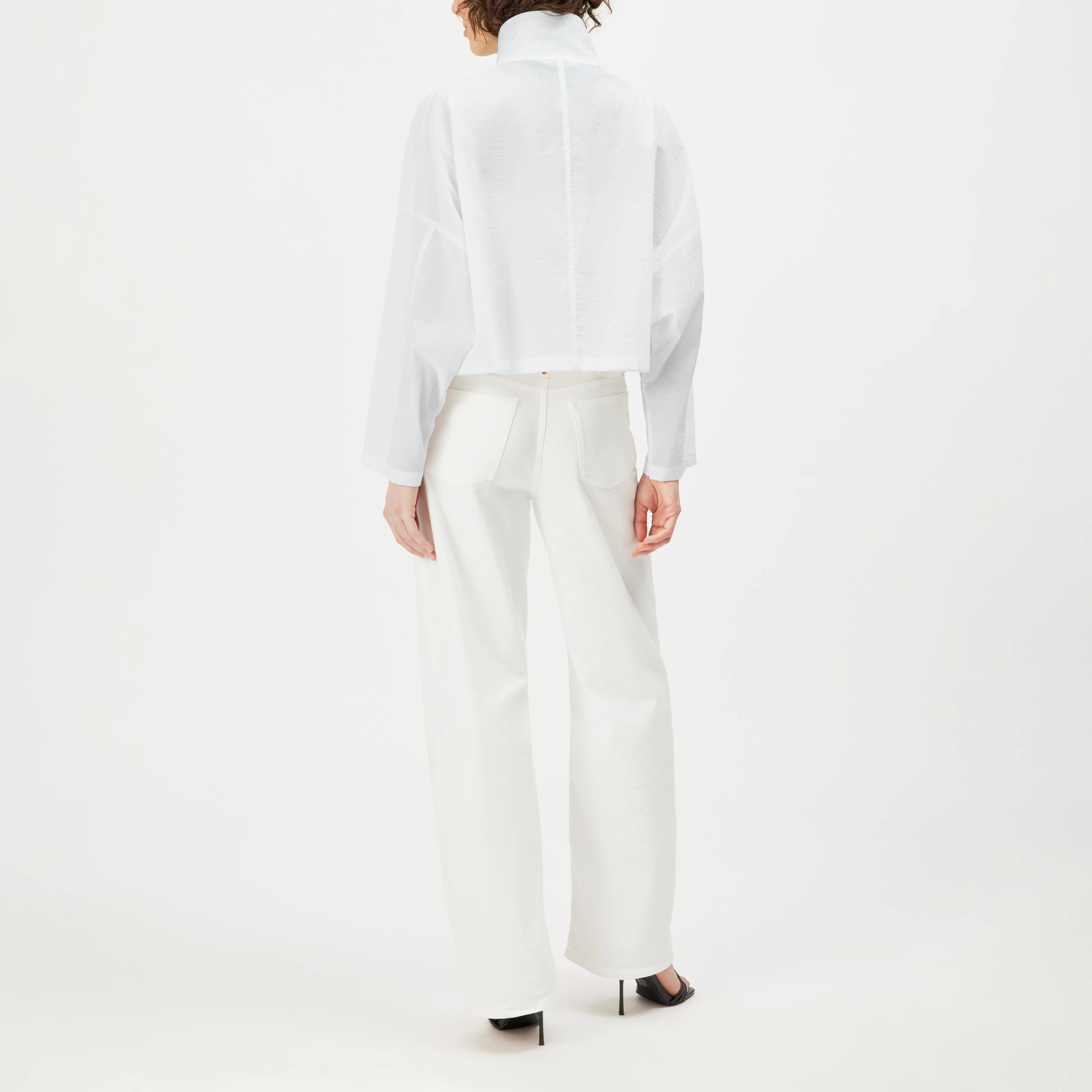ELSTOW_1 - Oversized jacket made of techno fabric - women - off white - Rückansicht