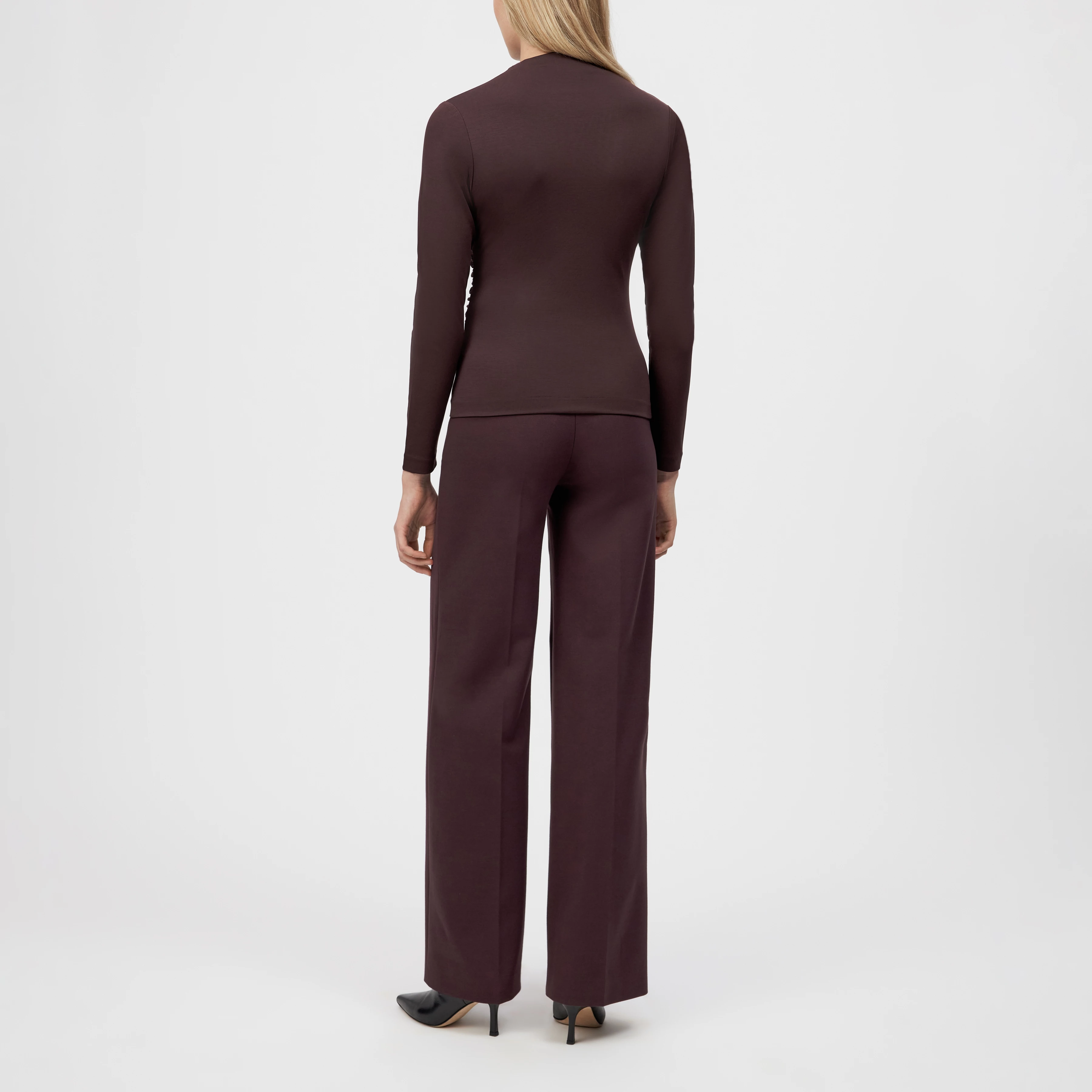 TIRY - Long-sleeved top in lyocell blend - women - red - Rückansicht