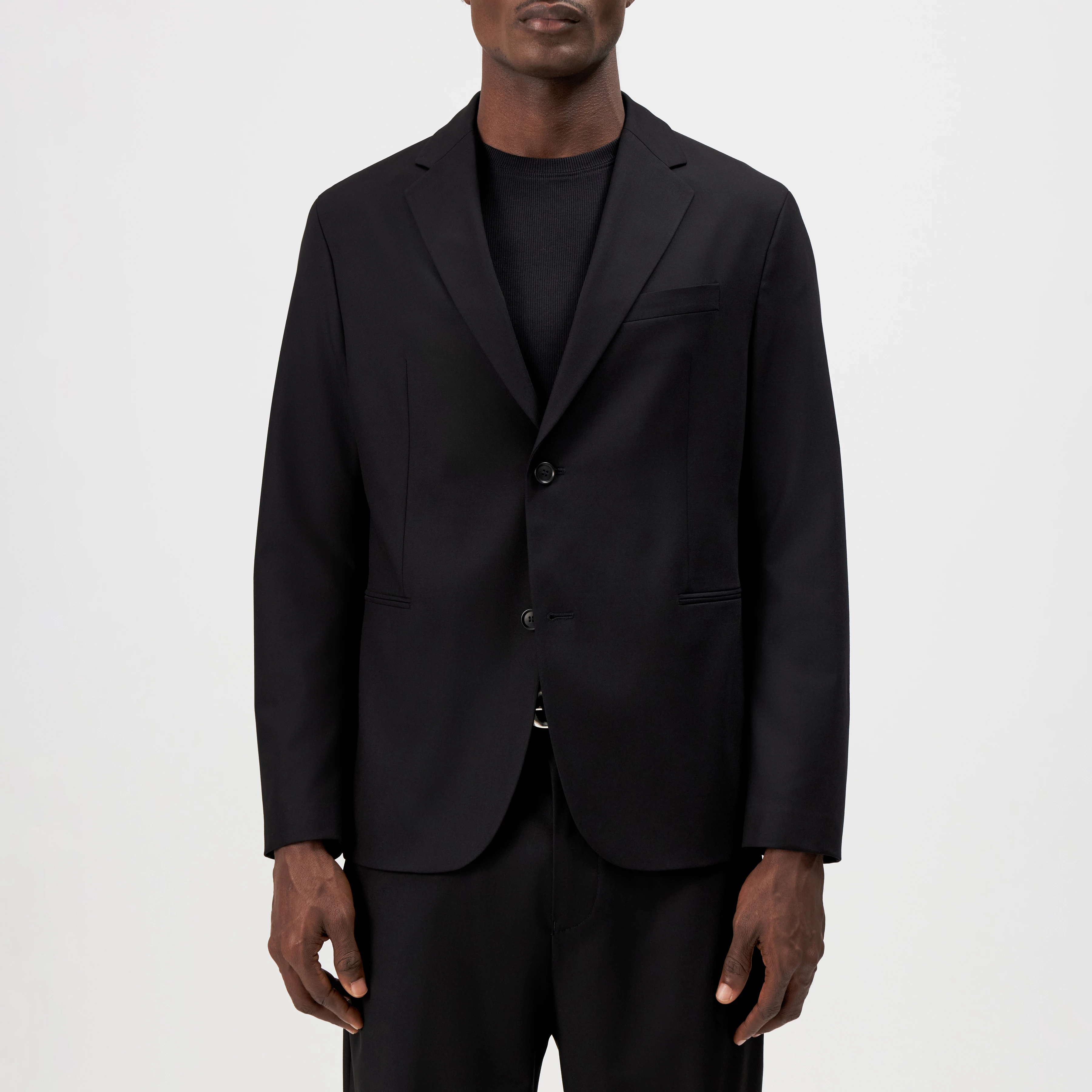 CATORY_B - Regular fit blazer in wool blend - men - black - Frontansicht