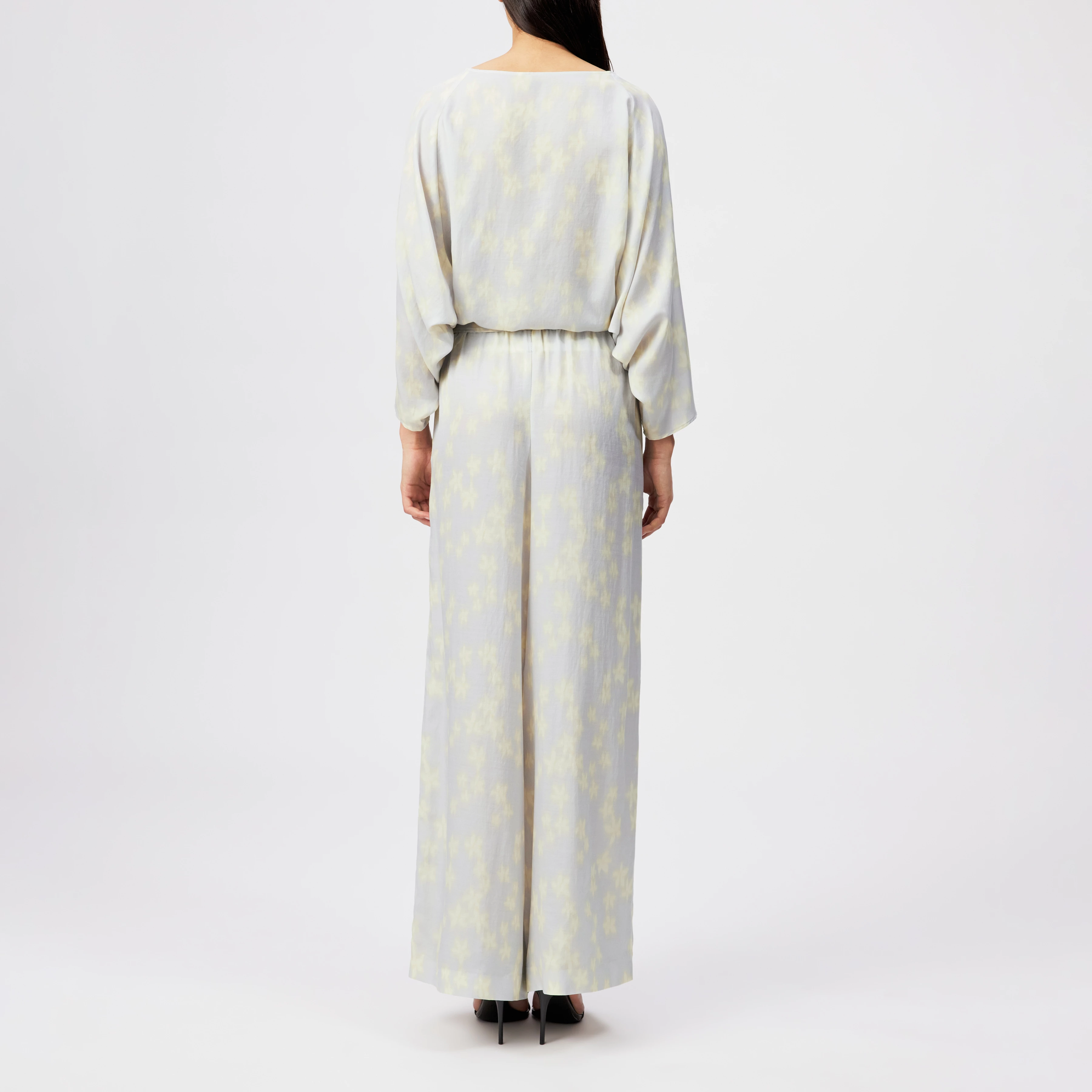 TWEEZER - Wide trousers in fluid satin - women - grey - Rückansicht