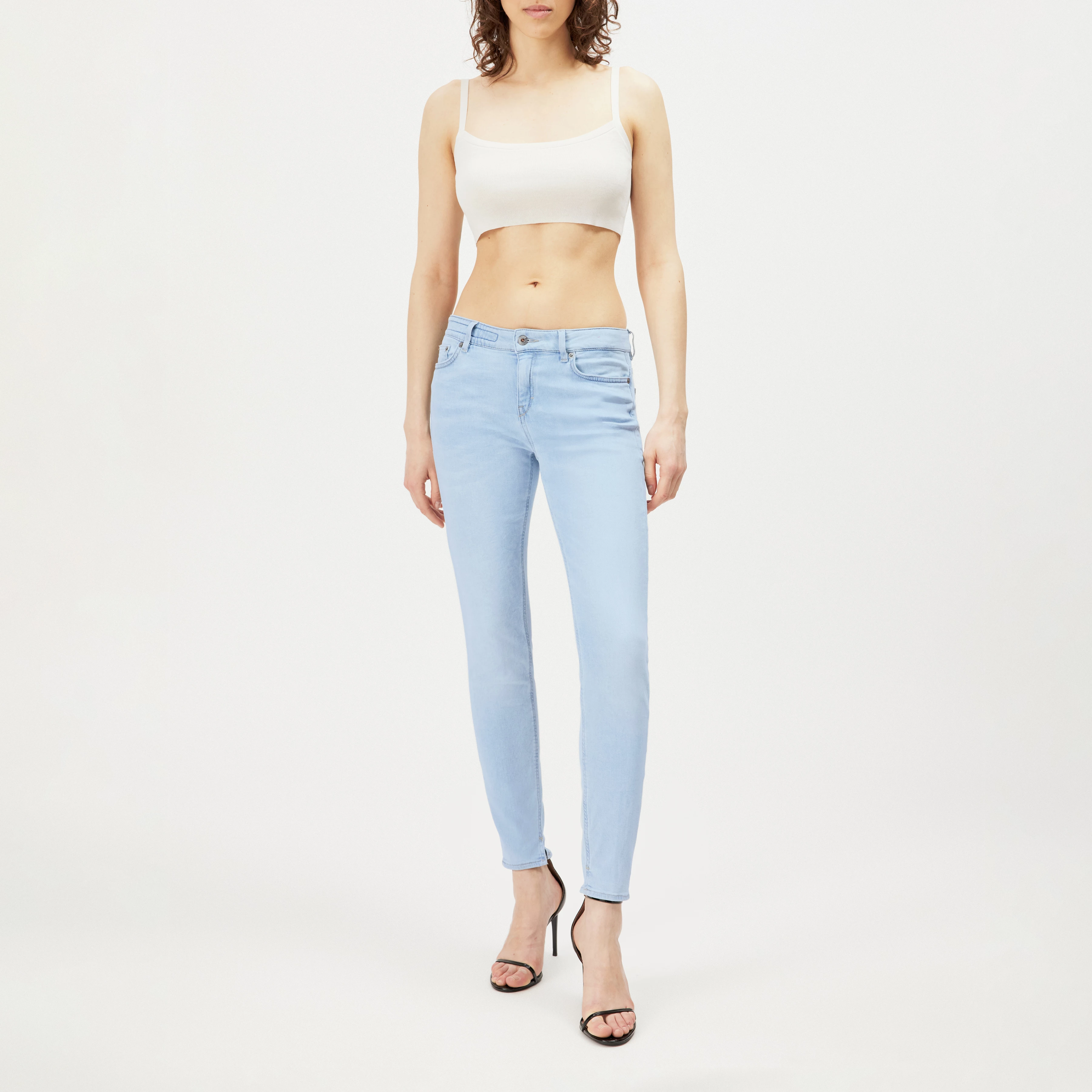 NEED - Low-waist skinny jeans in cotton-lyocell blend - women - blue - Ganzkörper-Frontansicht