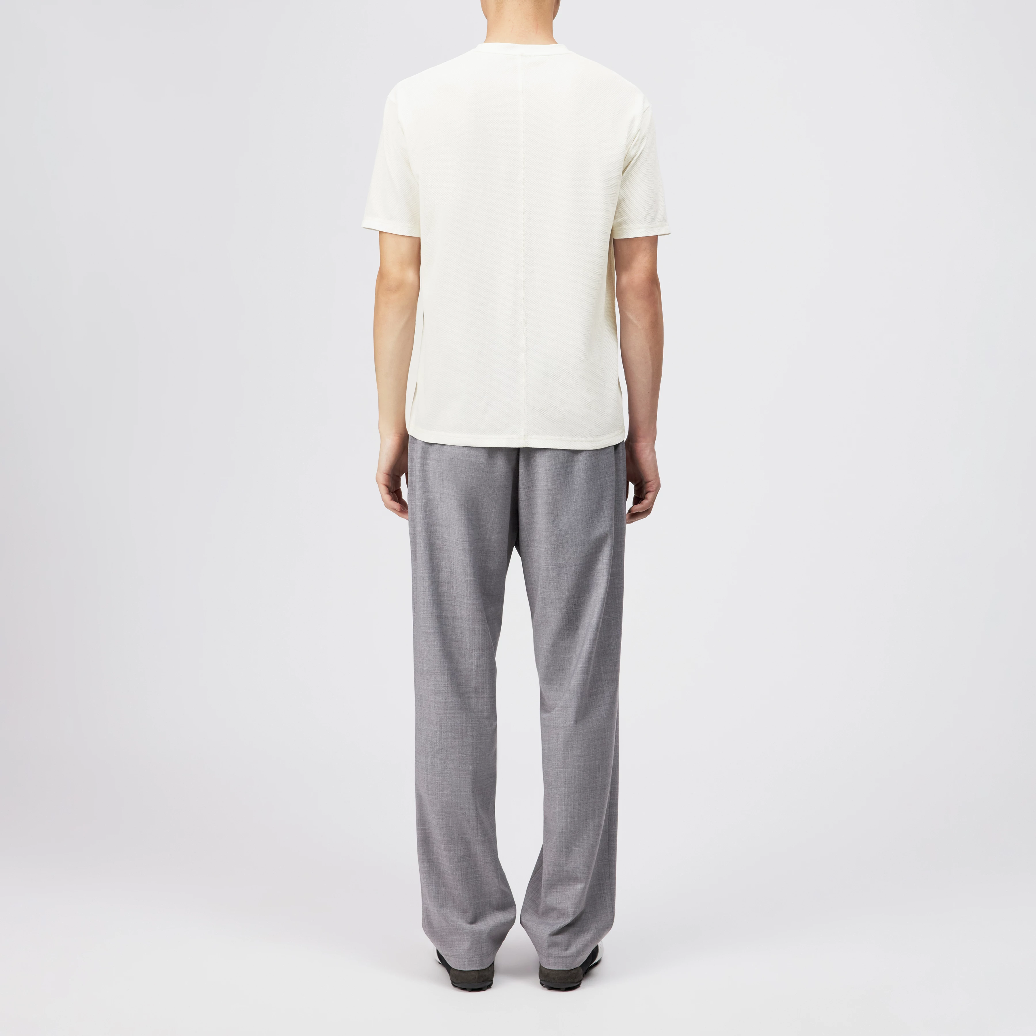 ERICKO - T-shirt Regular Fit en coton mélangé - men - blanc cassé - Rückansicht