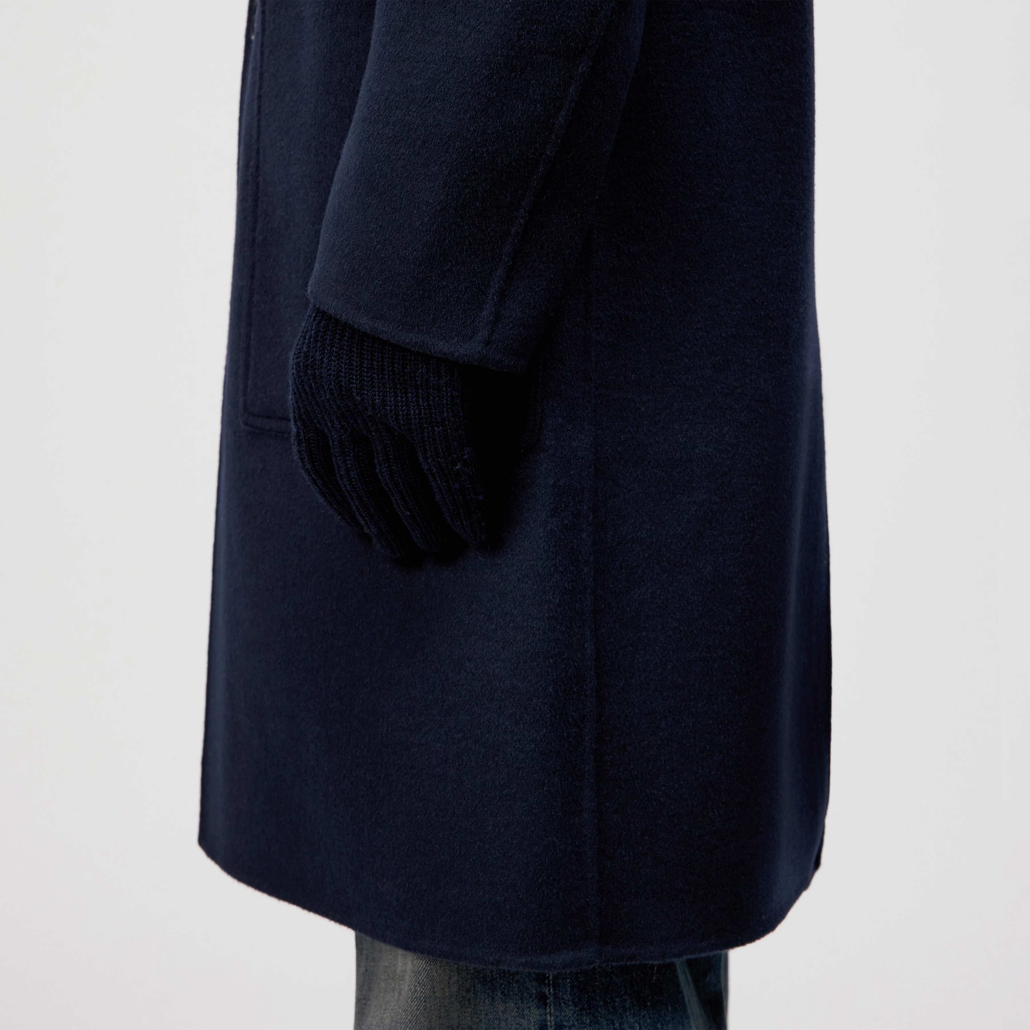 GLIVONO - Gloves in 100% merino wool - unisex - blue - Seitenansicht