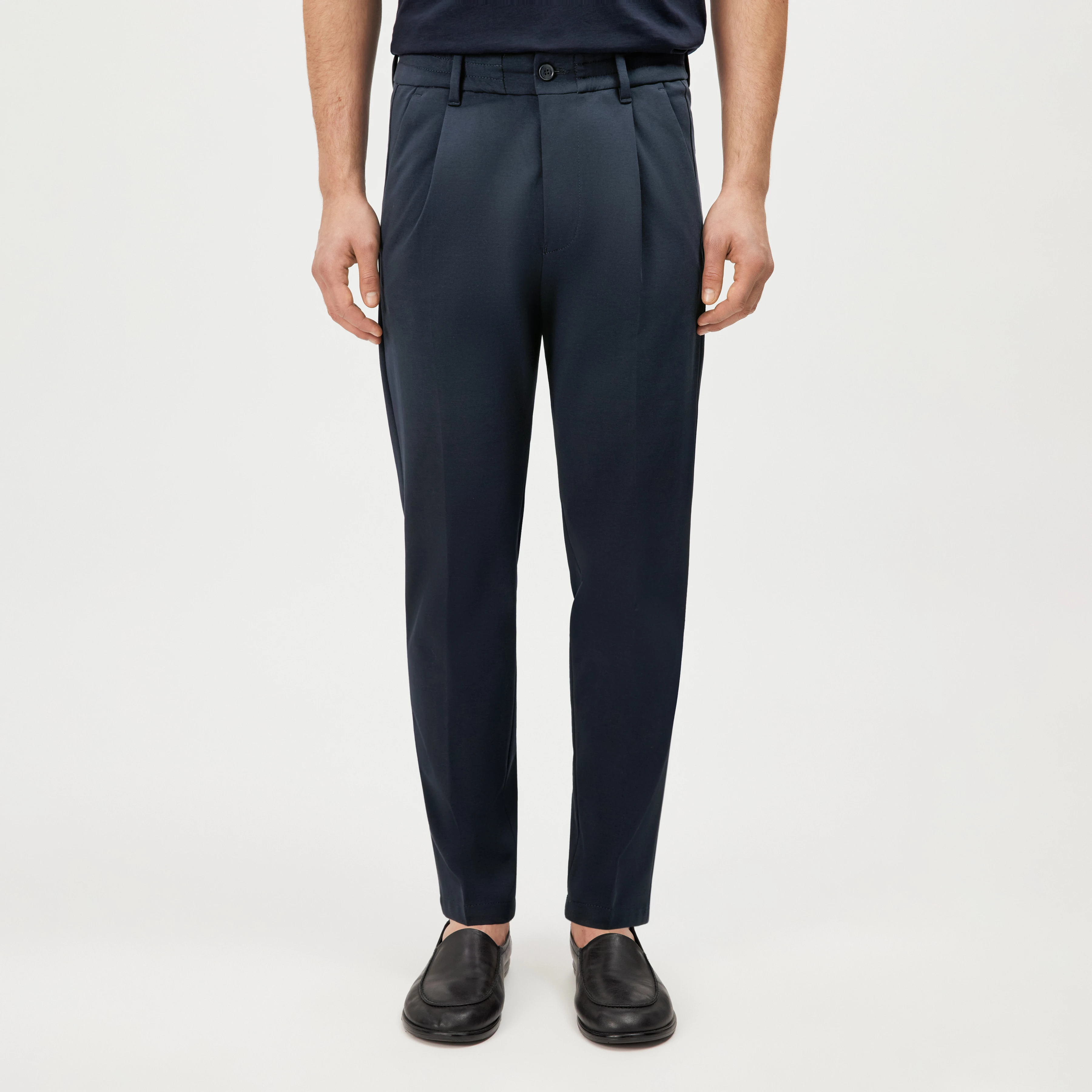 CHASY - Casual buks med læg i Punto Milano jersey - men - blå - Frontansicht