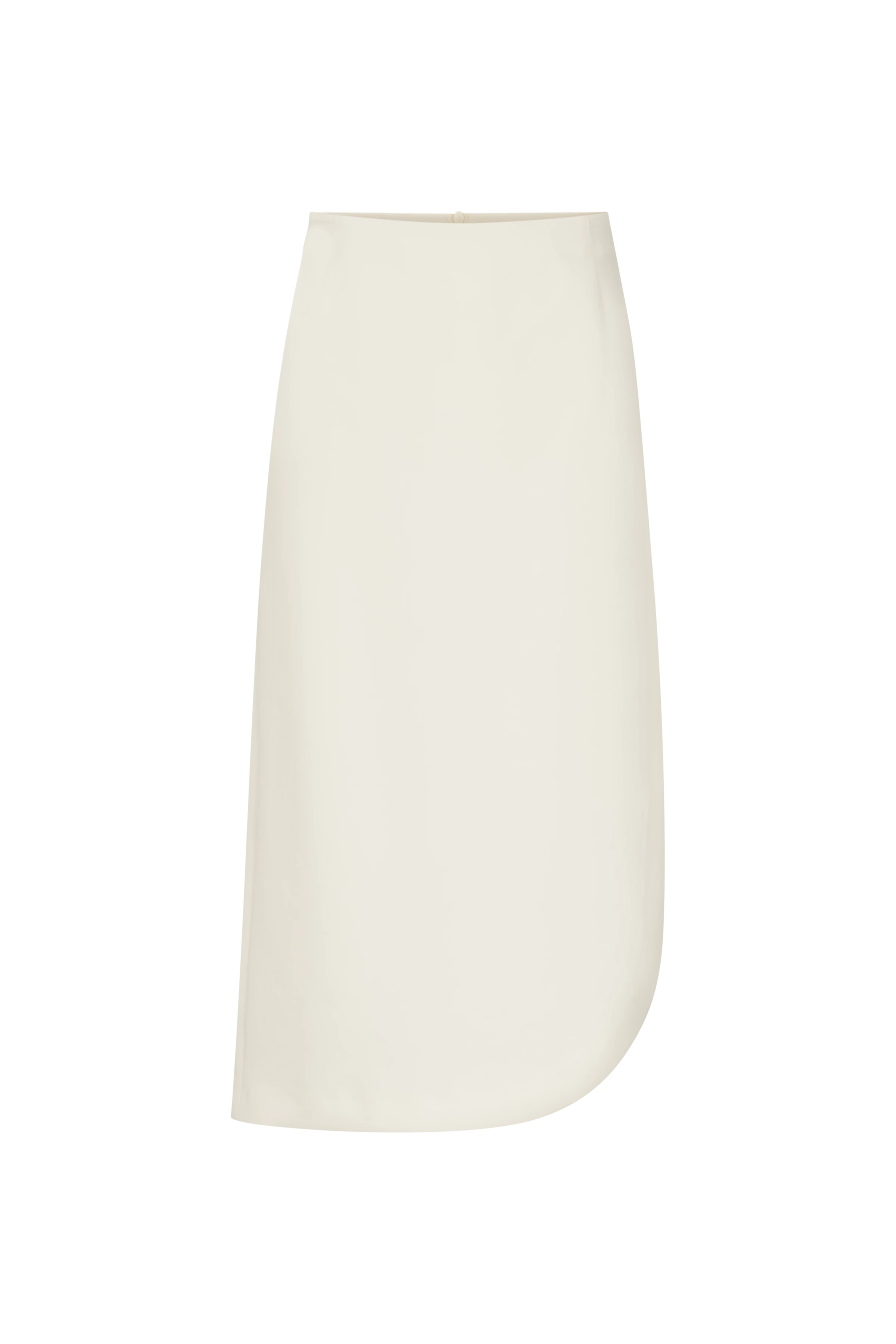 LEASA - flared midi skirt in luxurious satin - women - off white - Freisteller Frontansicht