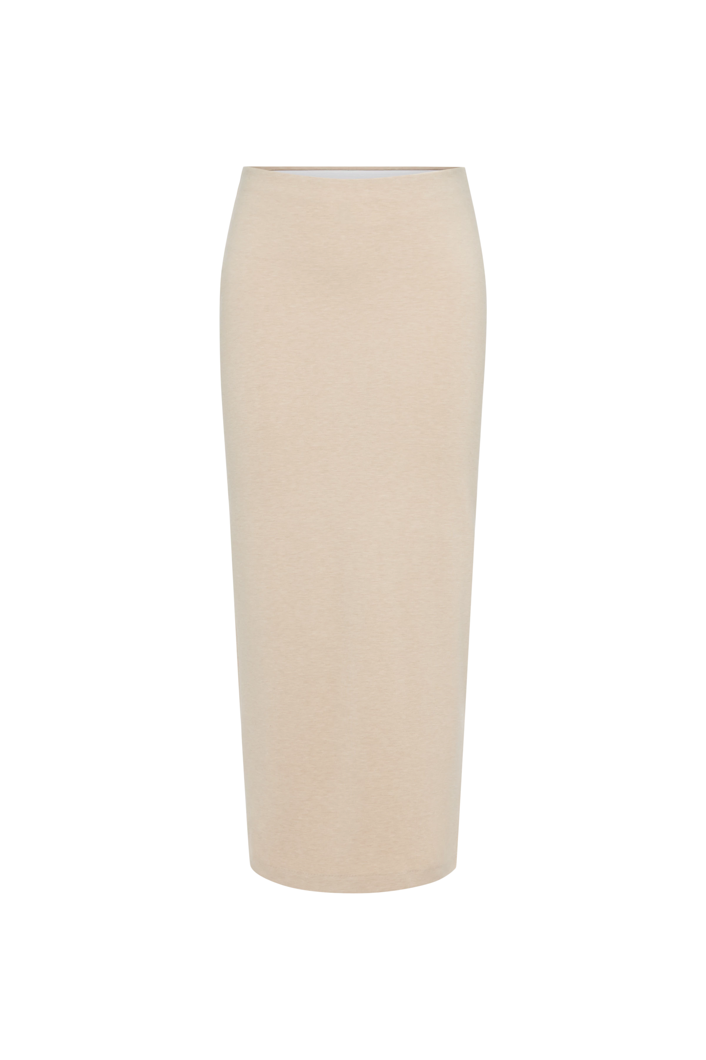 VONICA - Schmaler Rock in Lyocell-Mix mit Wolloptik - Damen - beige - Freisteller Frontansicht