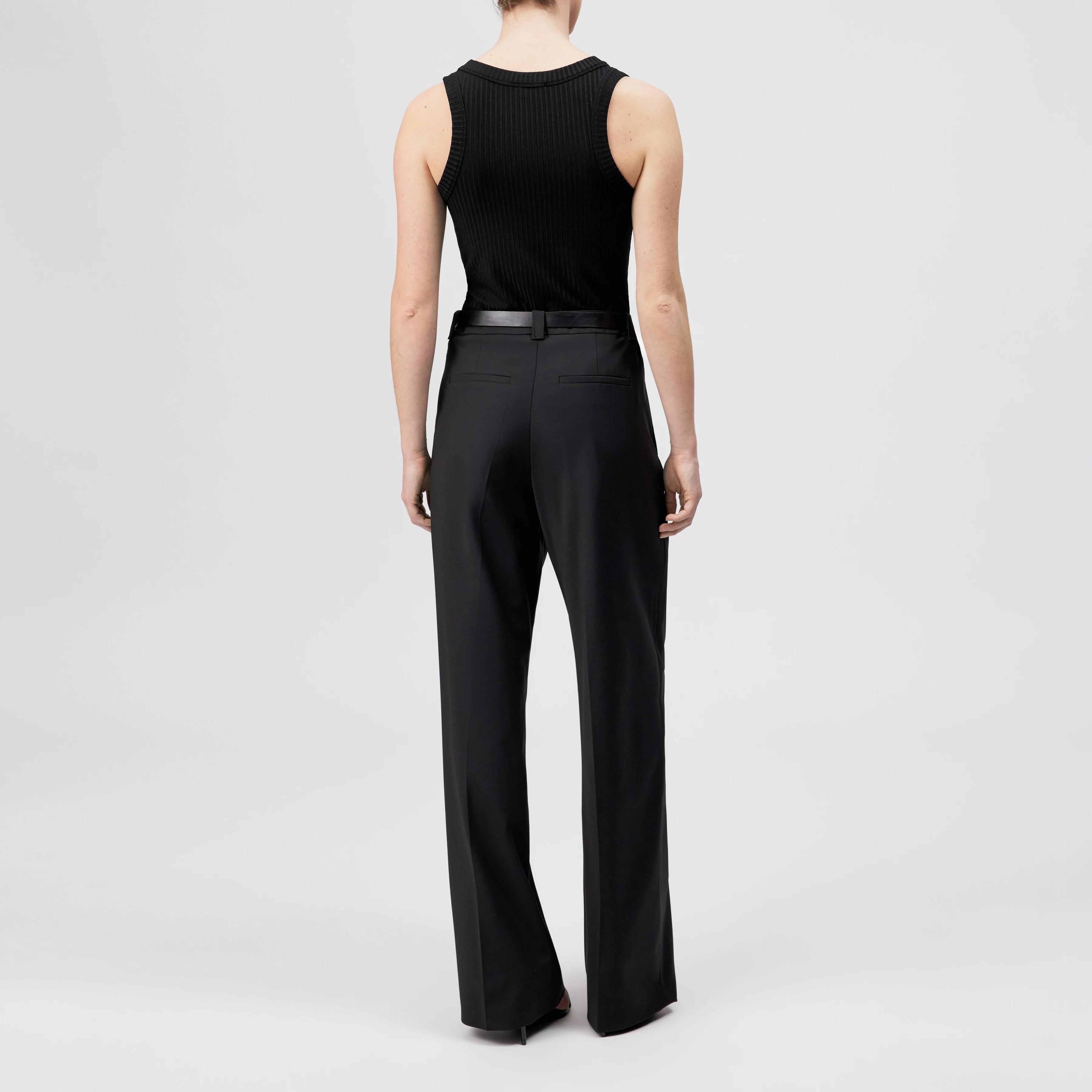 TAVIRA - Ribbed Jersey Tank Top - women - black - Rückansicht