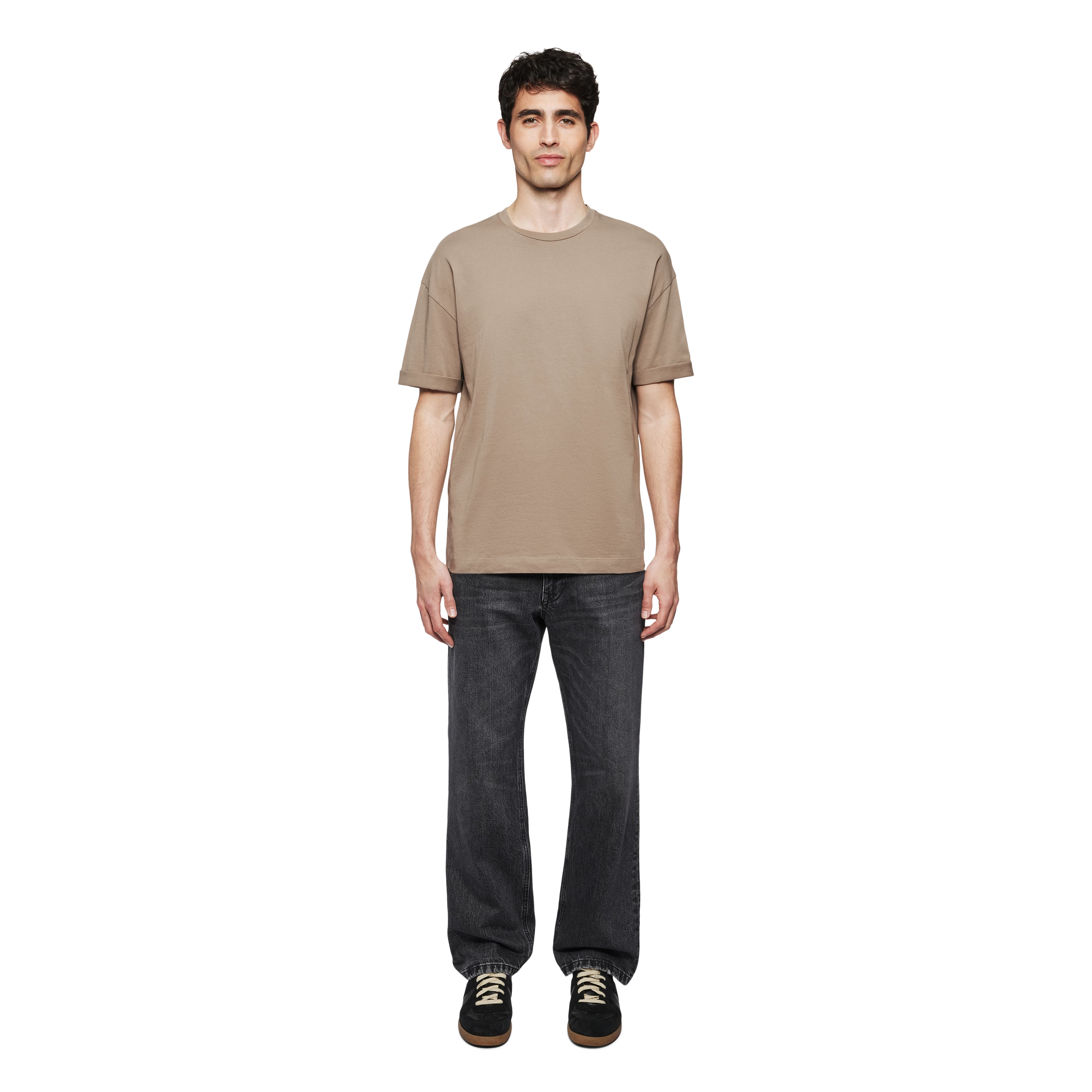 THILO - Relaxed fit T-Shirt in reiner Baumwolle - Herren - braun - Ganzkörper-Frontansicht