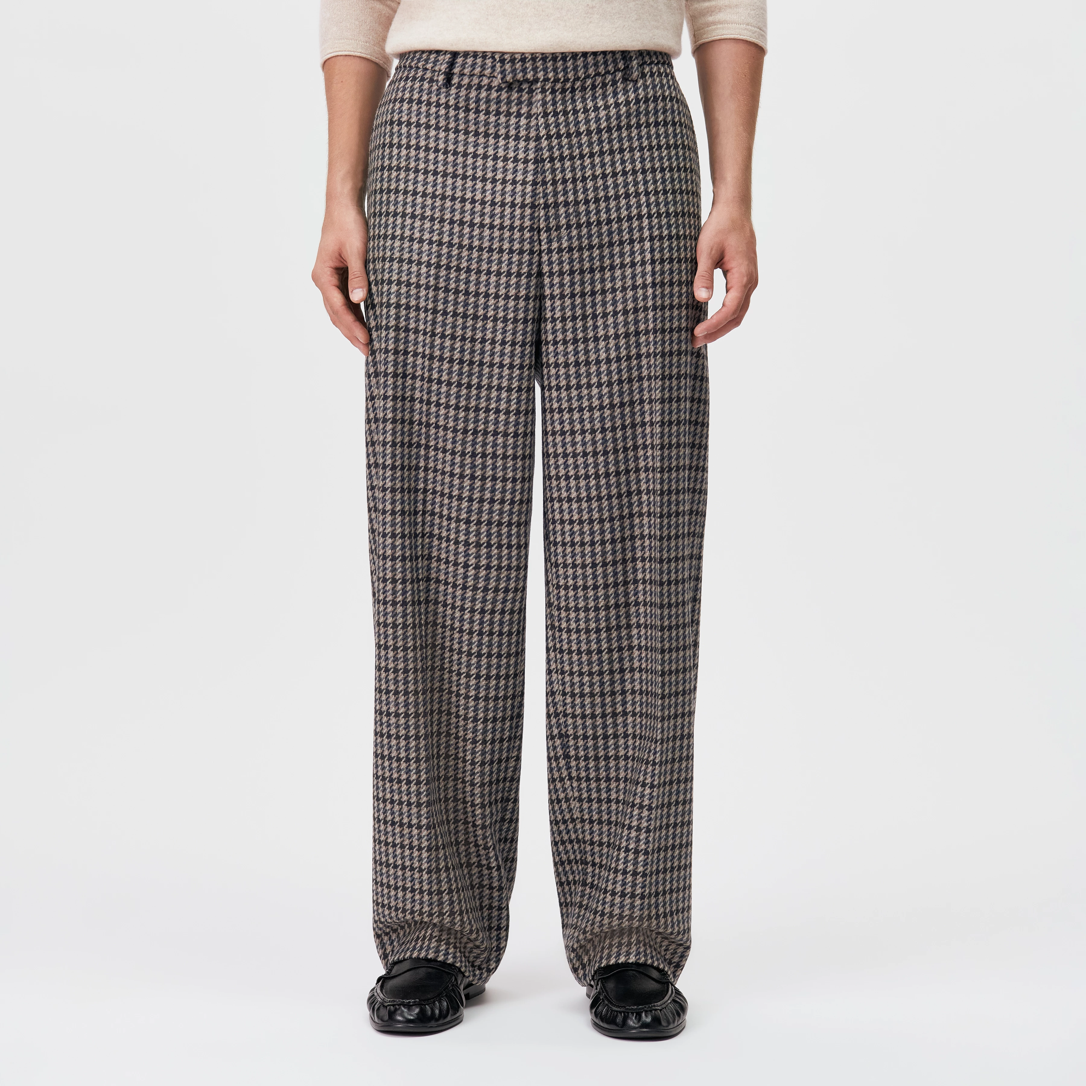 NODACO - Classic trousers in wool blend - men - brown - Frontansicht