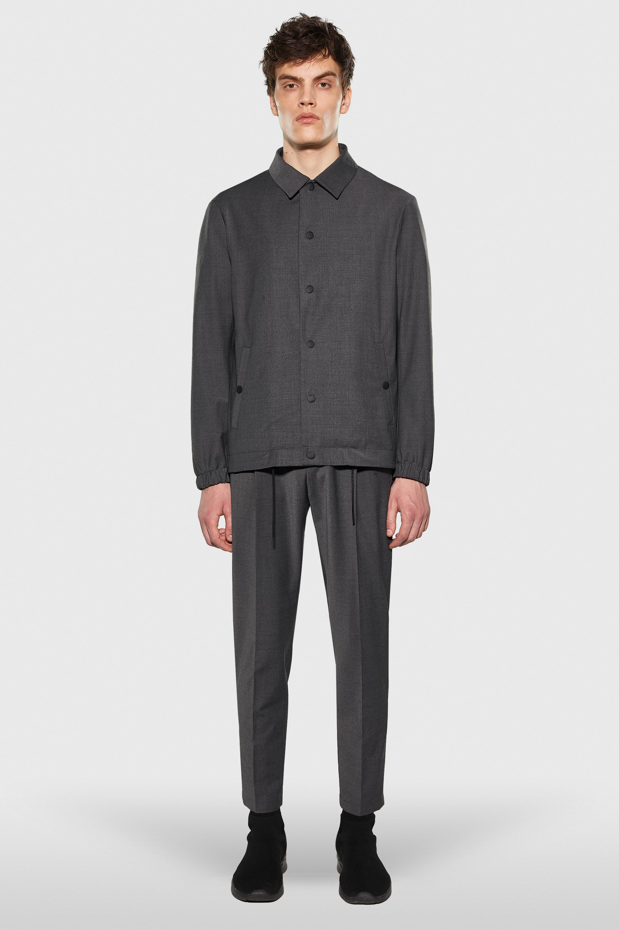 VARS - leicht taillierte jacke - men - grey - Ganzkörper-Frontansicht