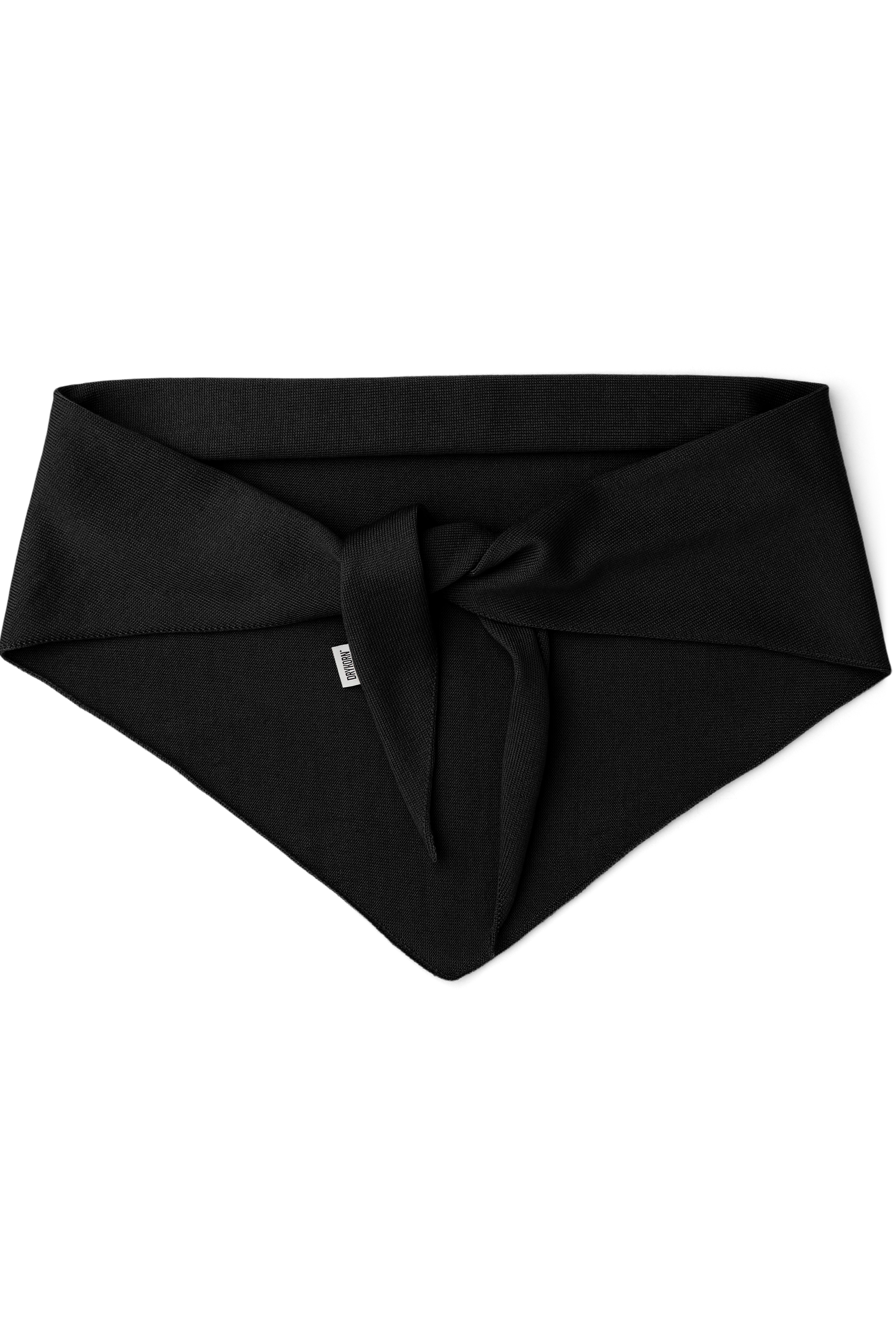 RENOIRD_S - Pure new wool triangle scarf - unisex - black - Freisteller Frontansicht