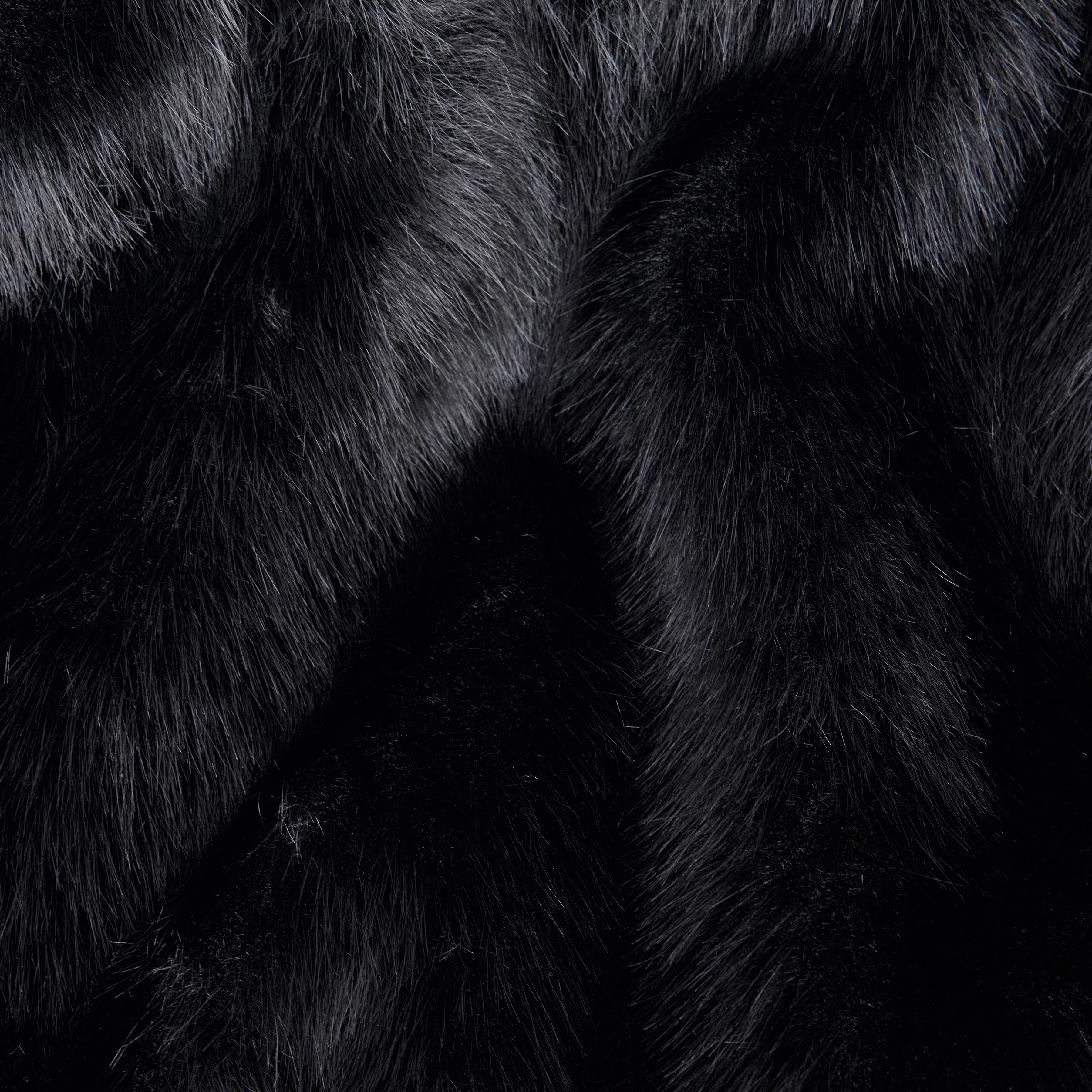 KILCHURN - Voluminöse Felljacke in Kunstfell - Damen - schwarz - Materialbild (B2C)