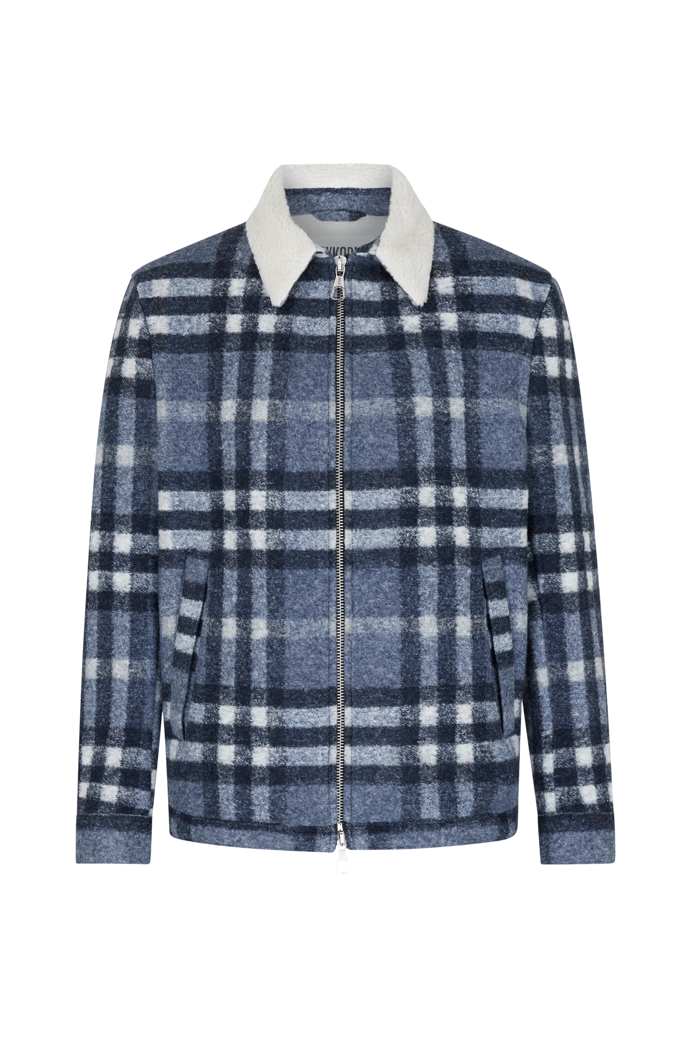 RIKKA - blouson jacket in wool mix - men - blue - Freisteller Frontansicht