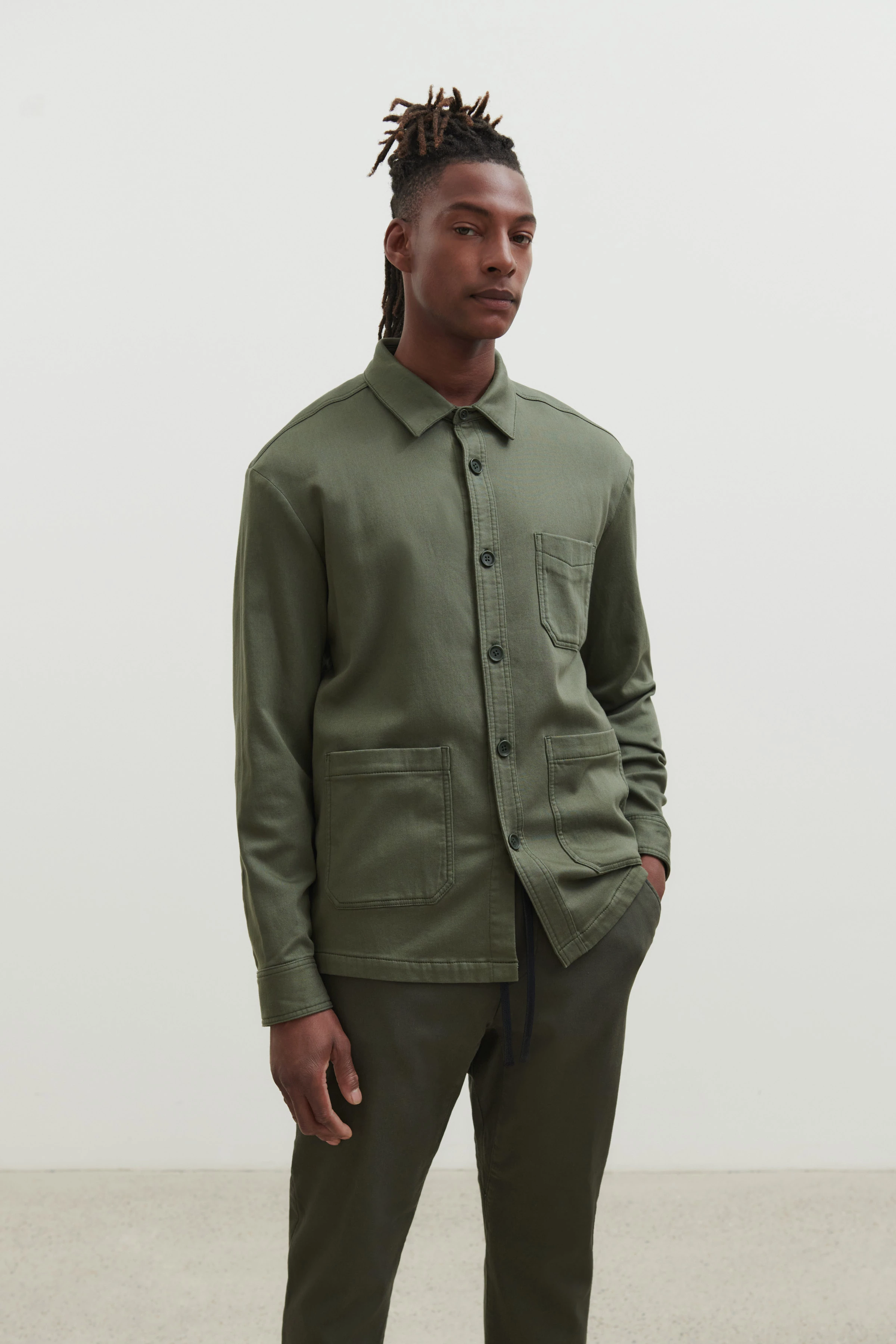 LAWEE_1 - jersey overhemd - heren - groen - Frontansicht