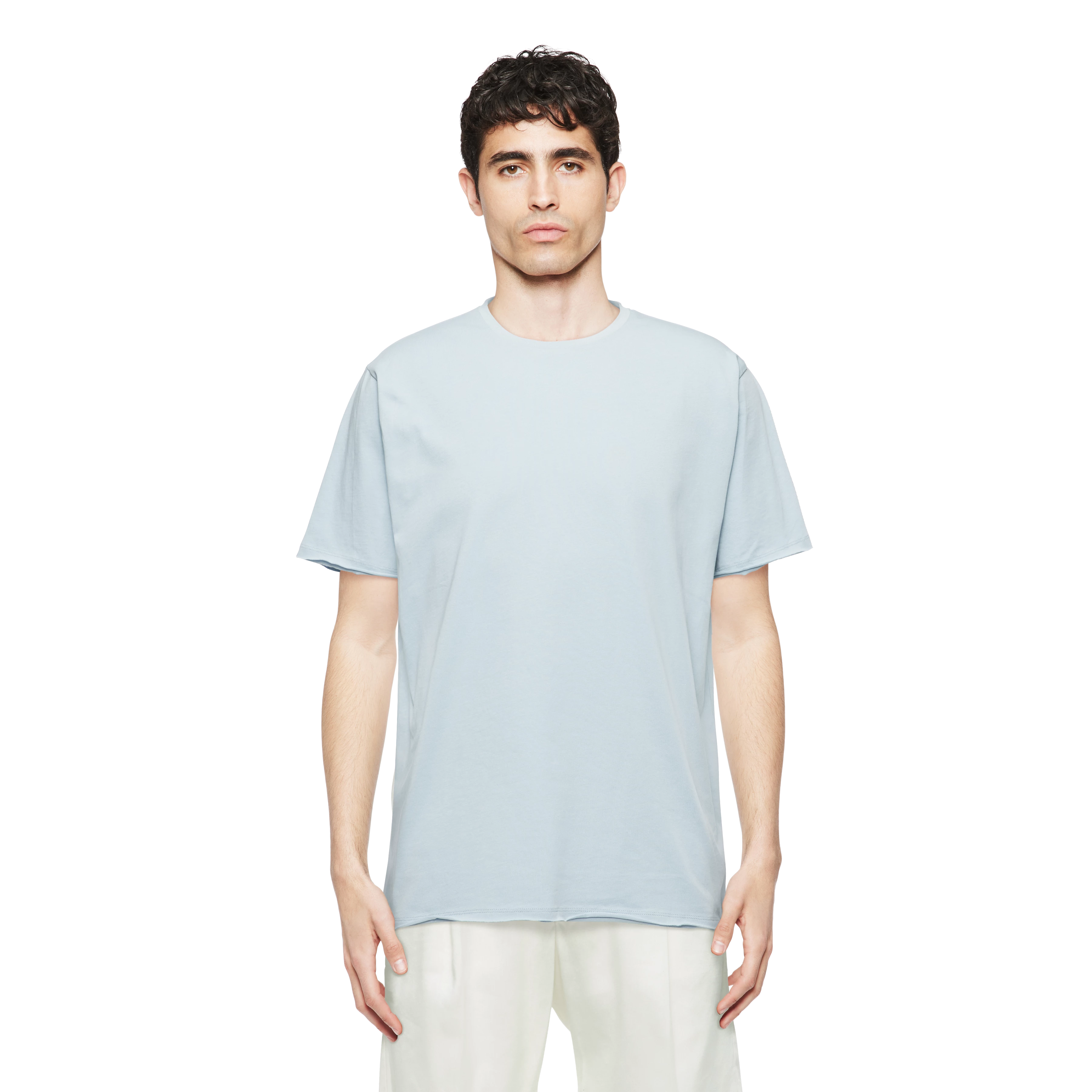 KENDRICK_2 - T-shirt in puur katoen - heren - blauw - Frontansicht