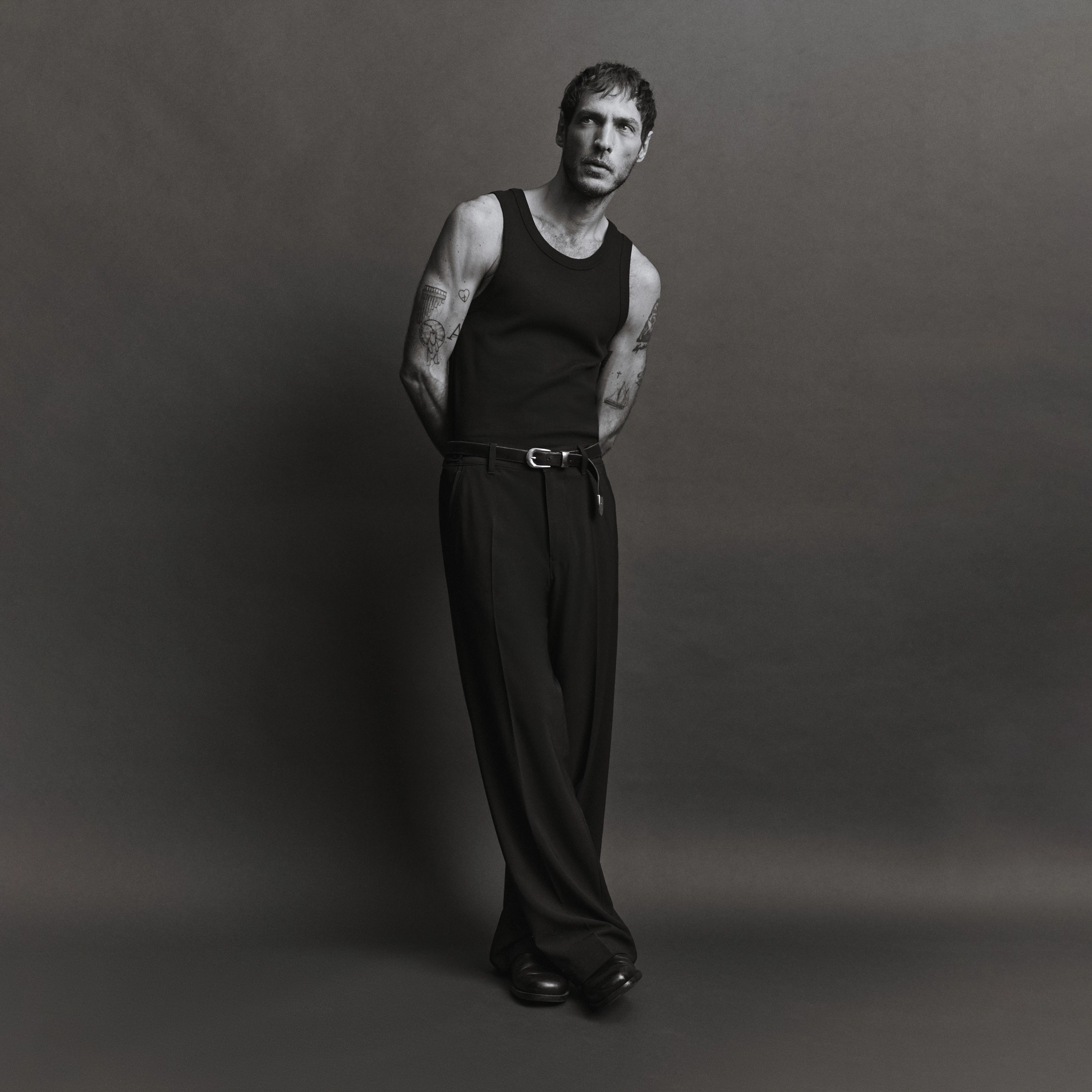 NATHAN - Bodyfitted Ripp-Tanktop in Baumwolle - Herren - schwarz