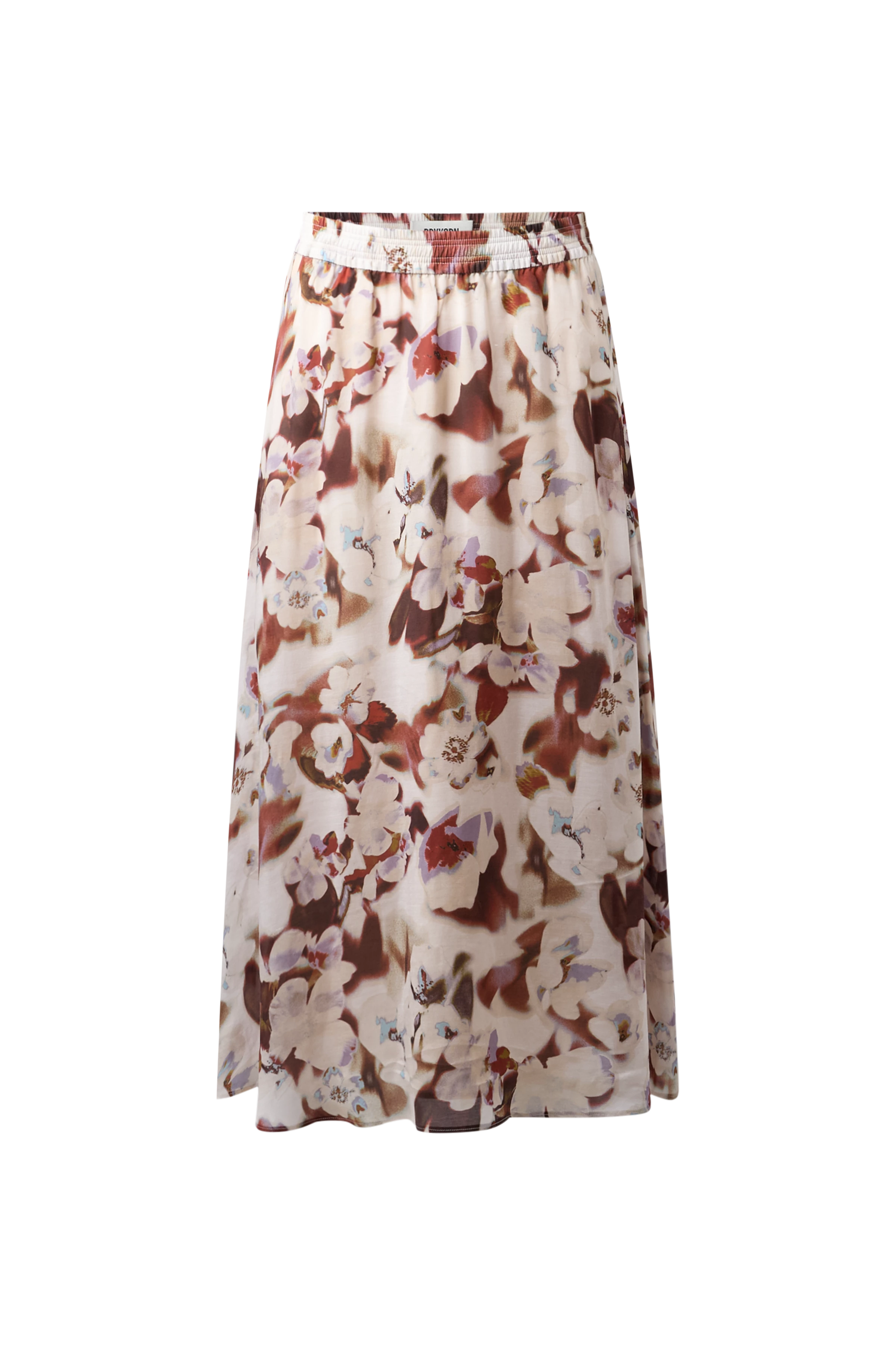 ELARIN - Jupe longue imprimée en Cupro-Modal - women - beige - Freisteller Frontansicht