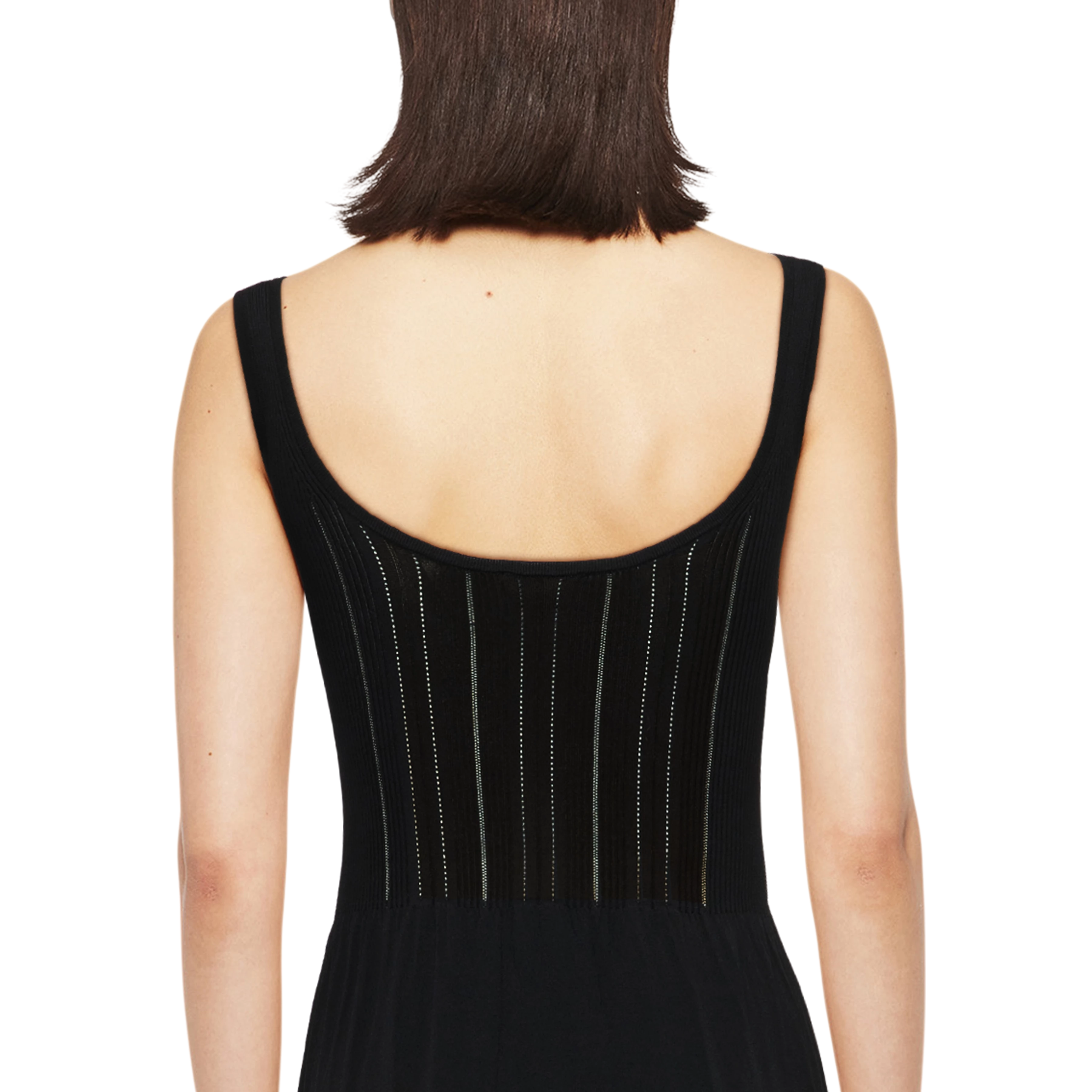 JOSELYN - Strickkleid in Viskose-Mix - Damen - schwarz - Detailansicht am Model